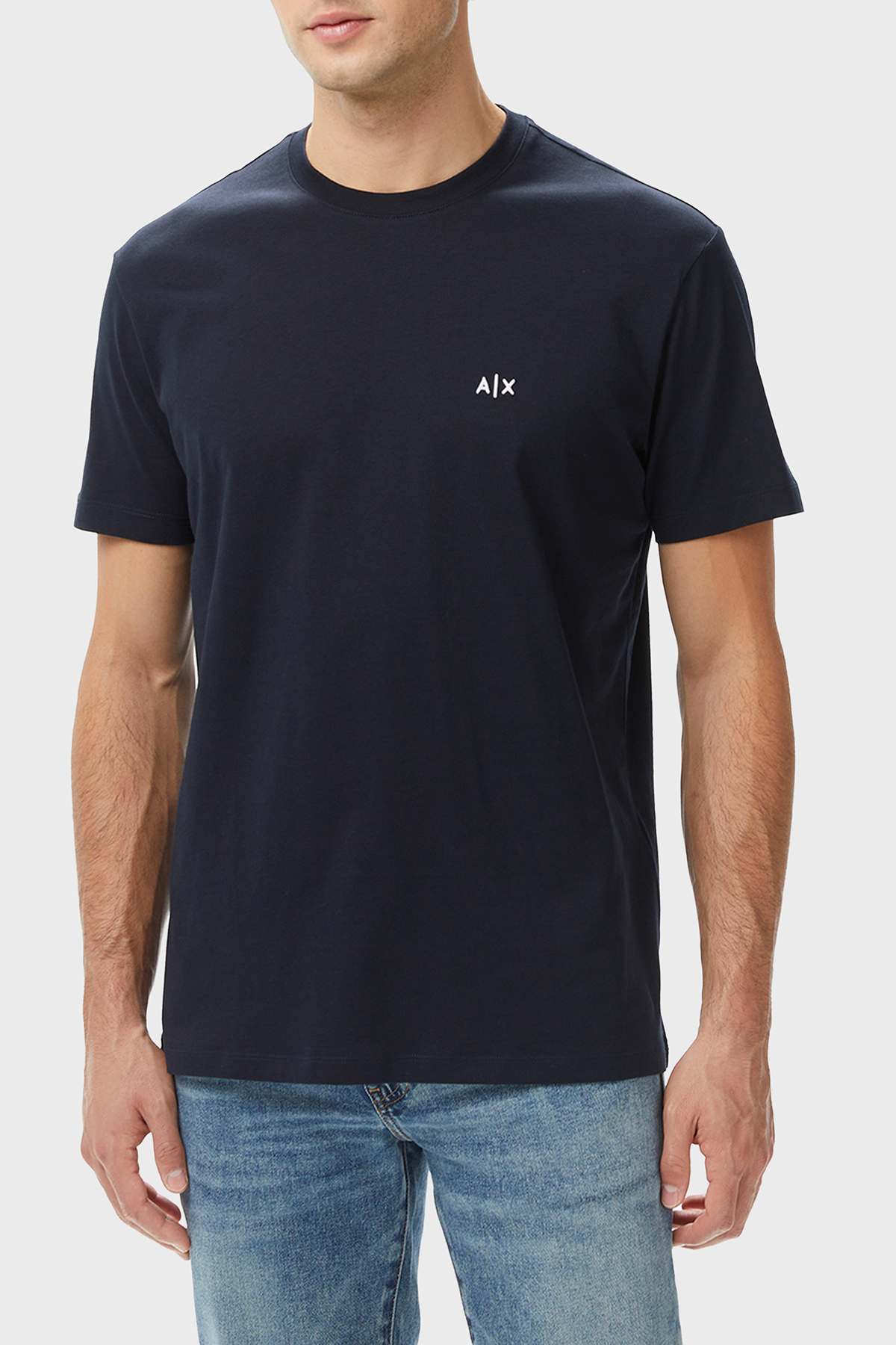 Armani Exchange Pamuklu Regular Fit Logolu Bisiklet Yaka Erkek T Shirt XM001568 AF10358 UB101 LACİVERT