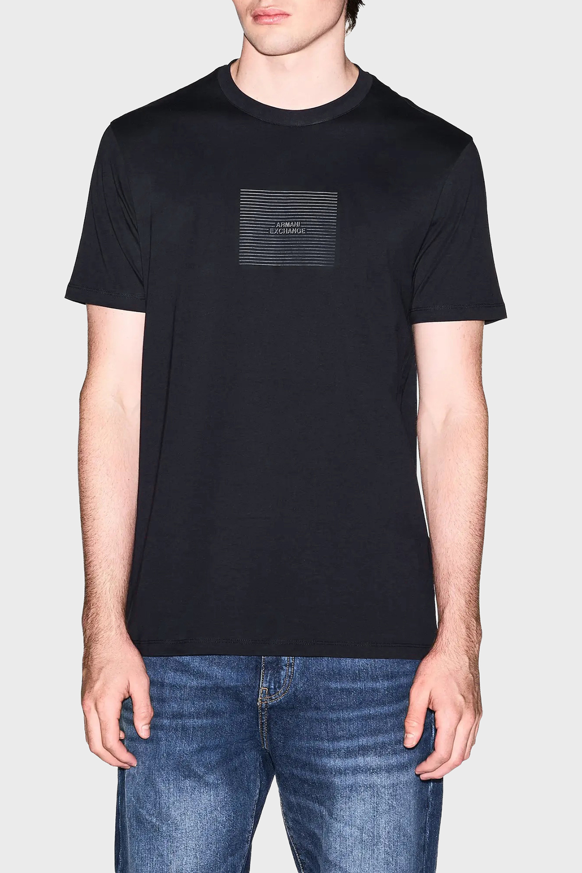 Armani Exchange Pamuklu Regular Fit Logolu Bisiklet Yaka Erkek T Shirt XM002456 AF10356 UB101 LACİVERT
