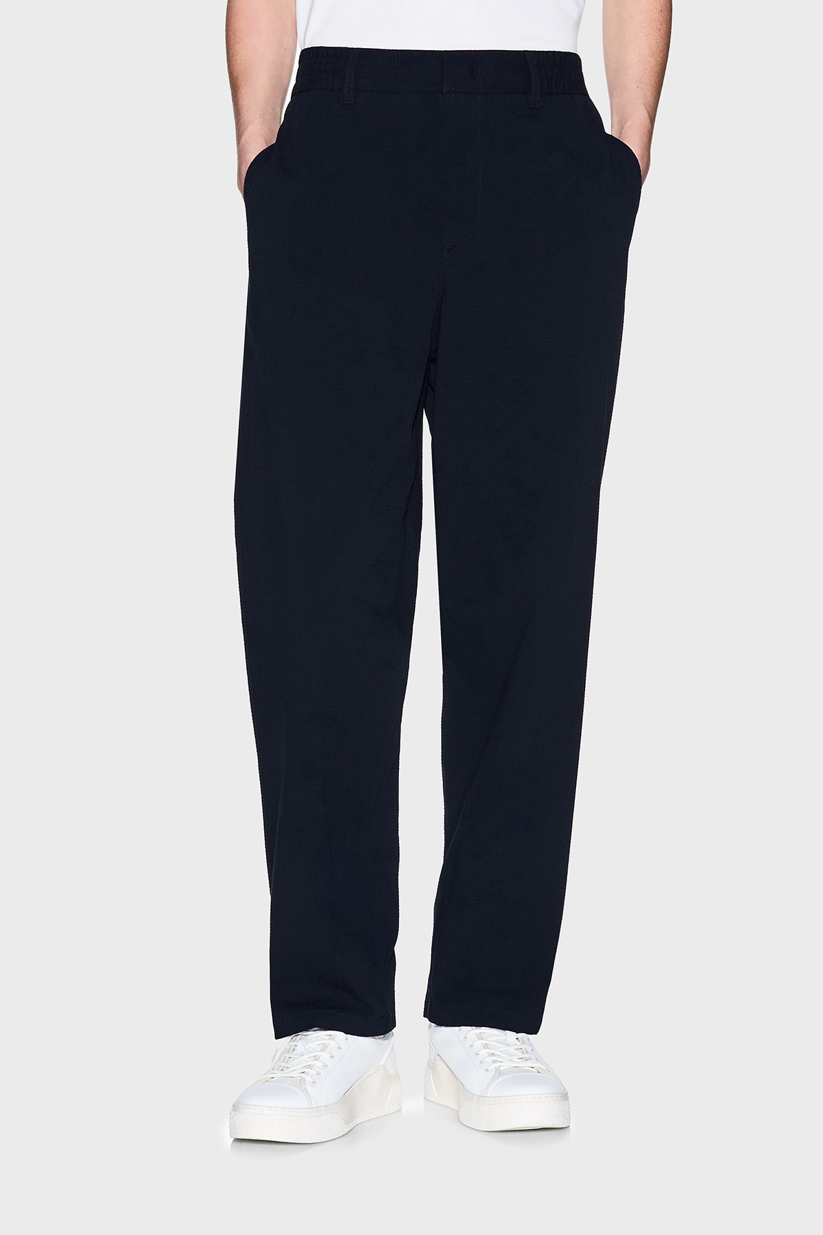 Armani Exchange Pamuklu Regular Fit Normal Bel Düz Paça Chino Erkek Pantolon XM001235 AF14861 UB101 LACİVERT