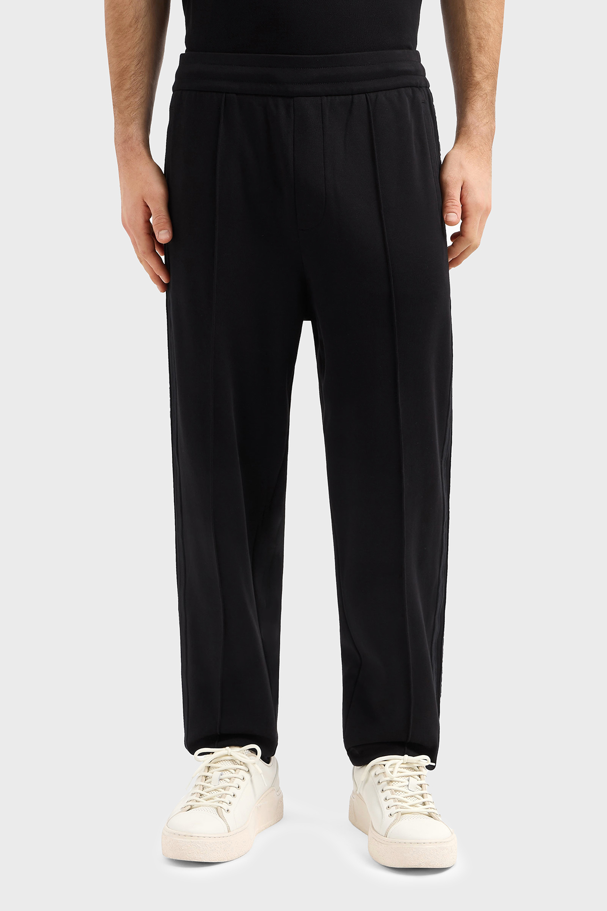 Armani Exchange Pamuklu Regular Fit Normal Bel Düz Paça Çimalı Jogger Erkek Pantolon XM000308 AF10365 UC001 SİYAH