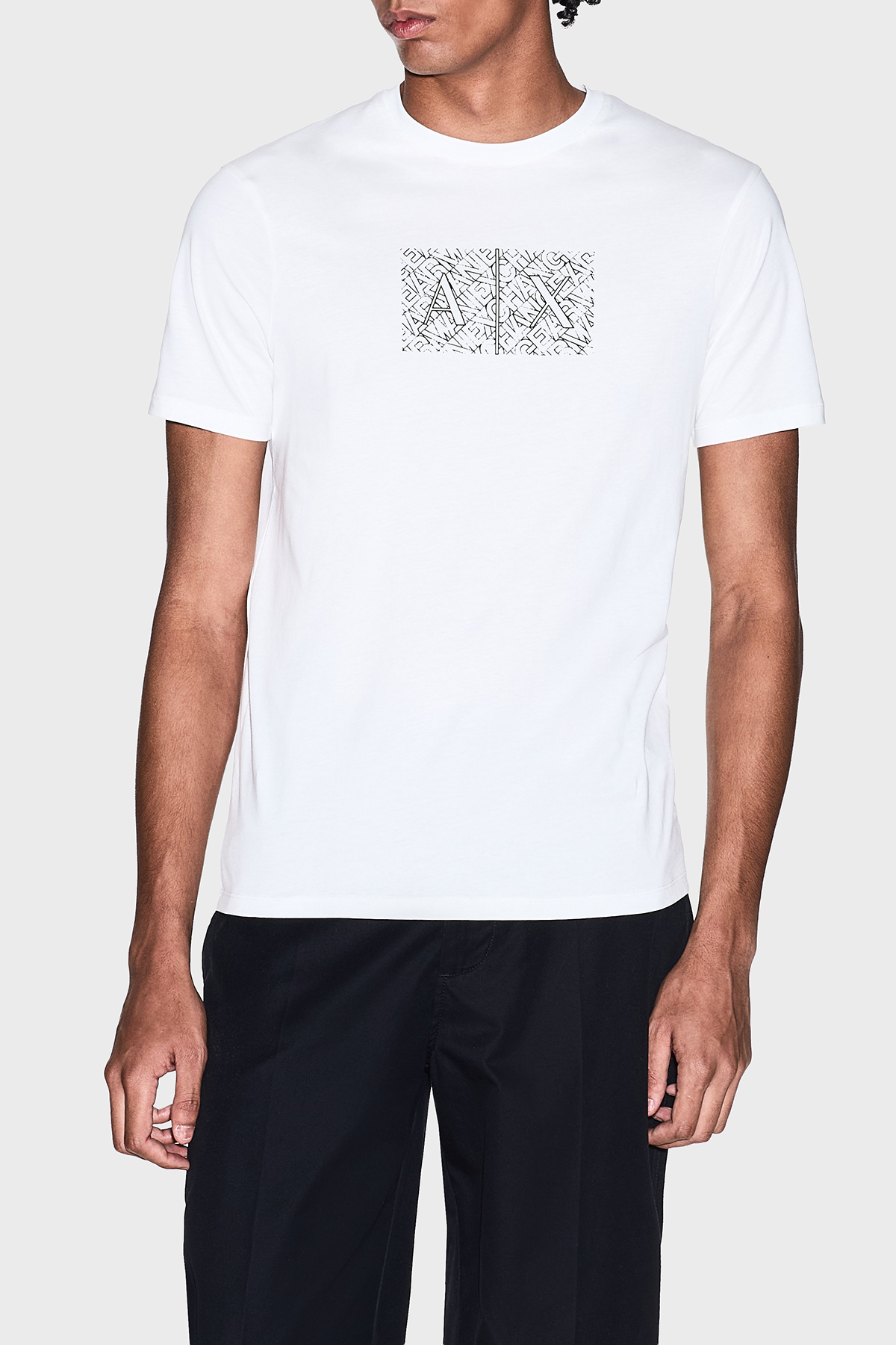 Armani Exchange Pamuklu Slim Fit Bisiklet Yaka Erkek T Shirt XM002784 AF10356 U0009 BEYAZ