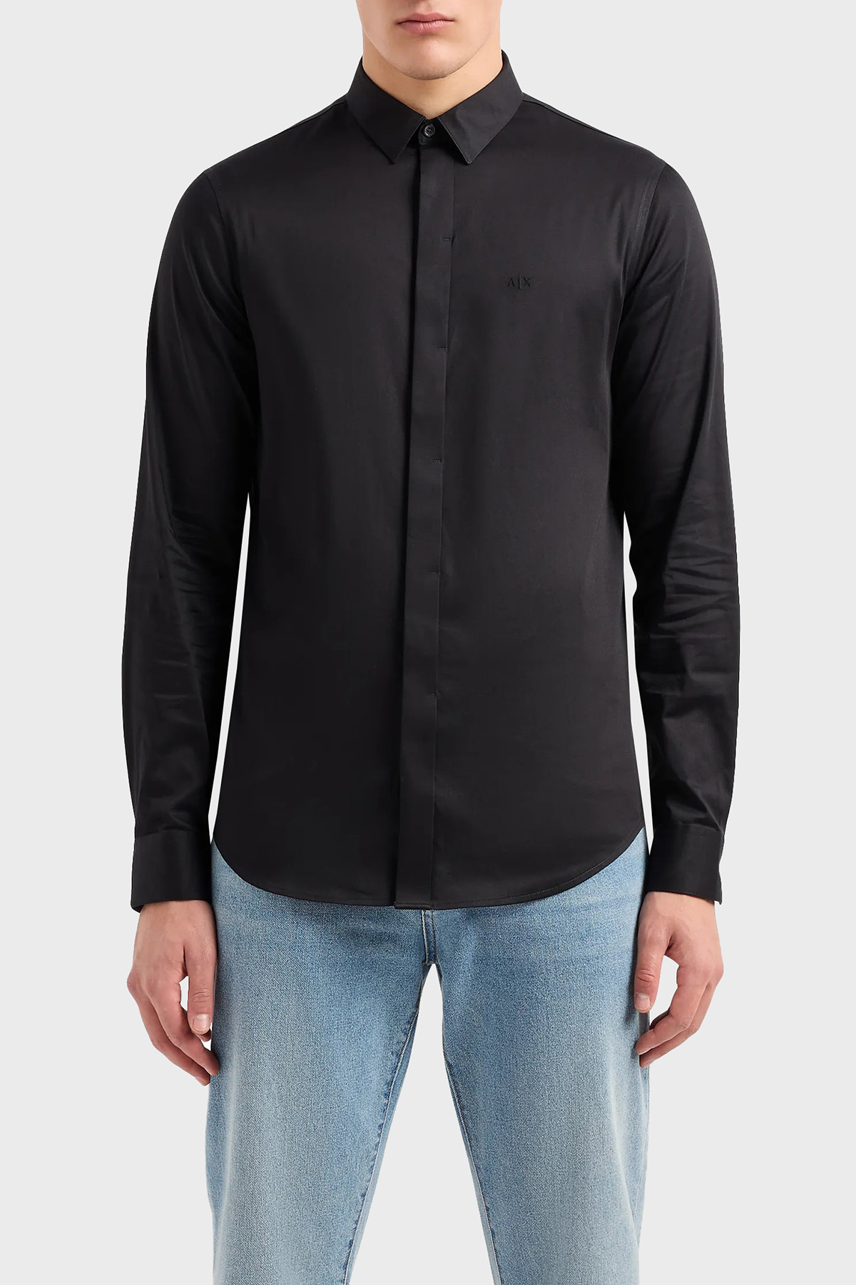 Armani Exchange Pamuklu Slim Fit Erkek Gömlek 8NZCBD ZN10Z 1200 SİYAH