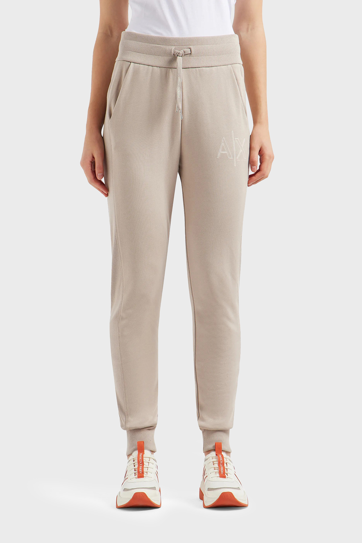 Armani Exchange Pamuklu Slim Fit Jogger Spor Kadın Pantolon 3DYP71 YJEBZ 1786 BEJ