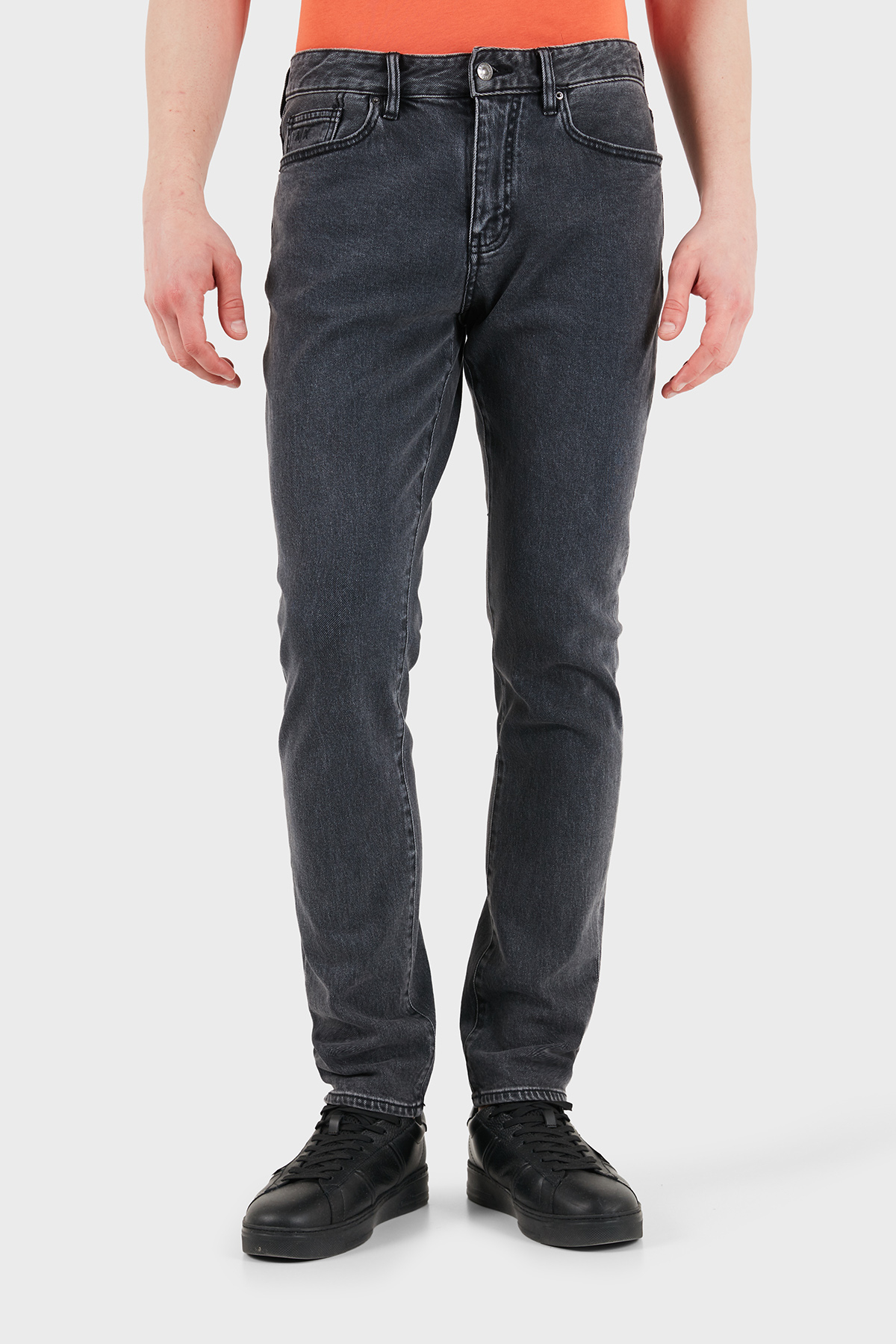 Armani Exchange Pamuklu Slim Fit Normal Bel Jeans Erkek Kot Pantolon XM000070 AF22558 M8013 KOYU GRİ