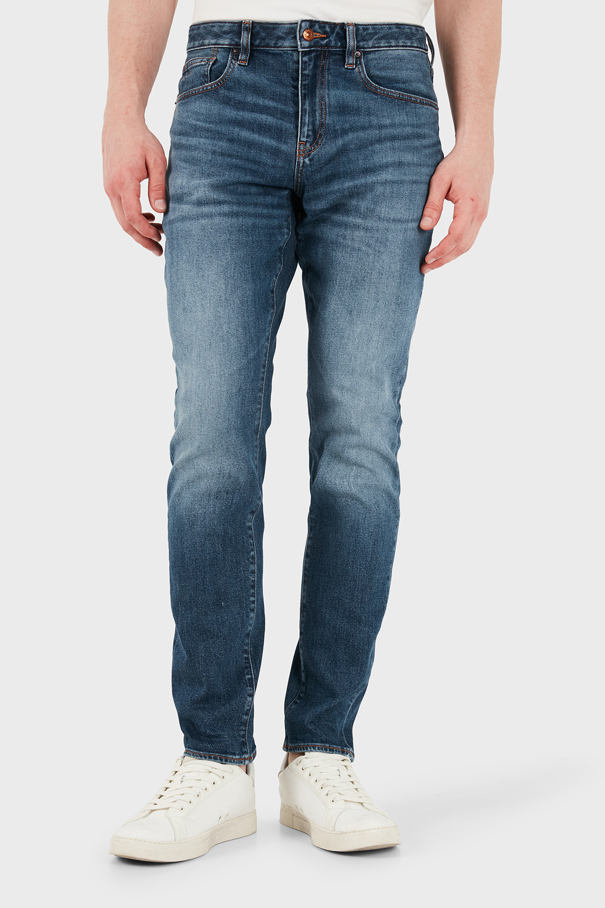 Armani Exchange Pamuklu Slim Fit Normal Bel Jeans Erkek Kot Pantolon XM000070 AF25868 MB002 MAVİ