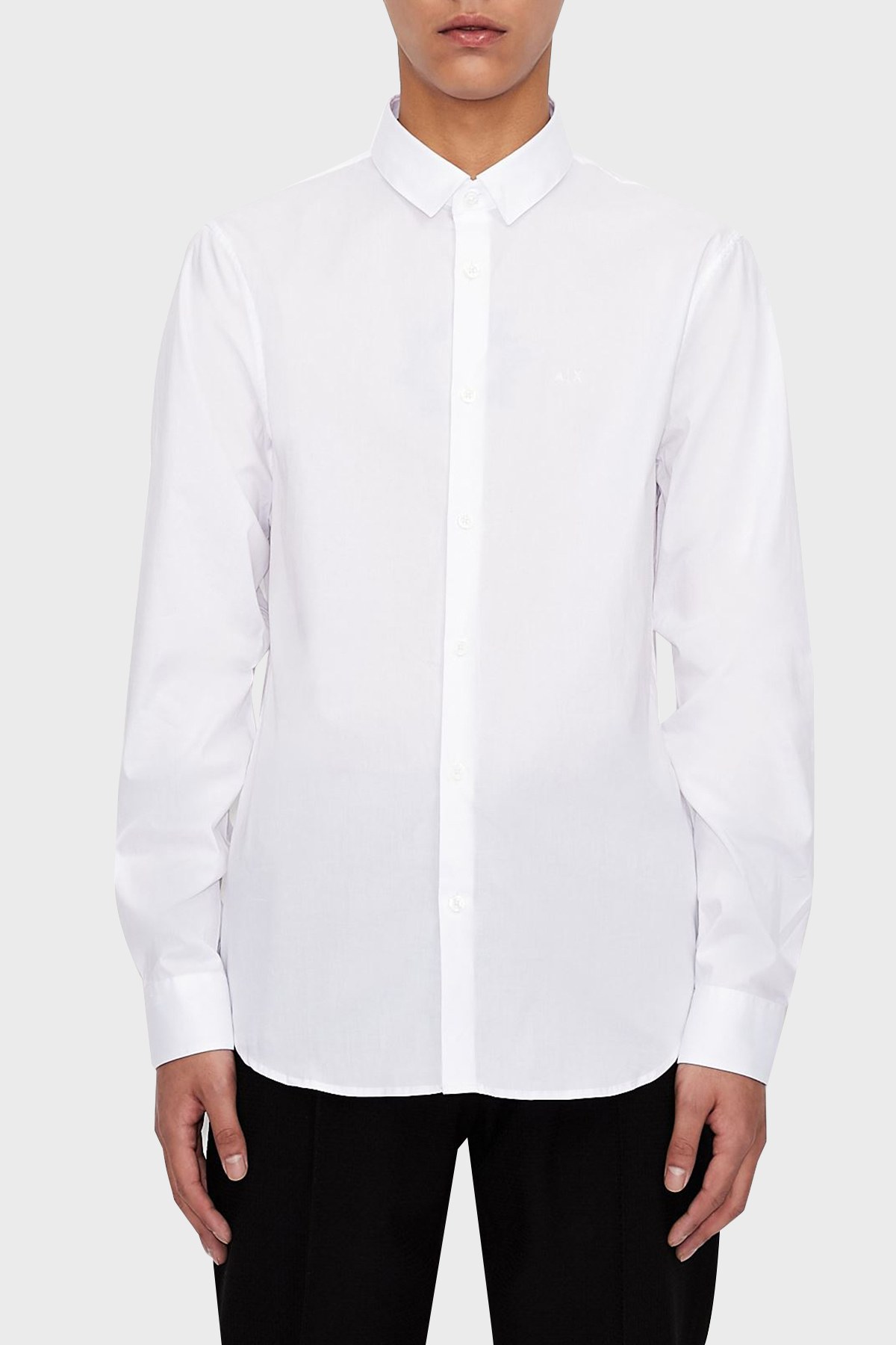 Armani Exchange Pamuklu Uzun Kollu Erkek Gömlek 8NZC31 ZN28Z 1100 BEYAZ