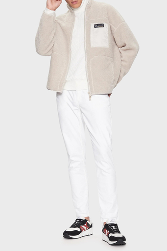 Armani Exchange Regular Fit Fermuarlı Dik Yaka Sherpa Polar Erkek