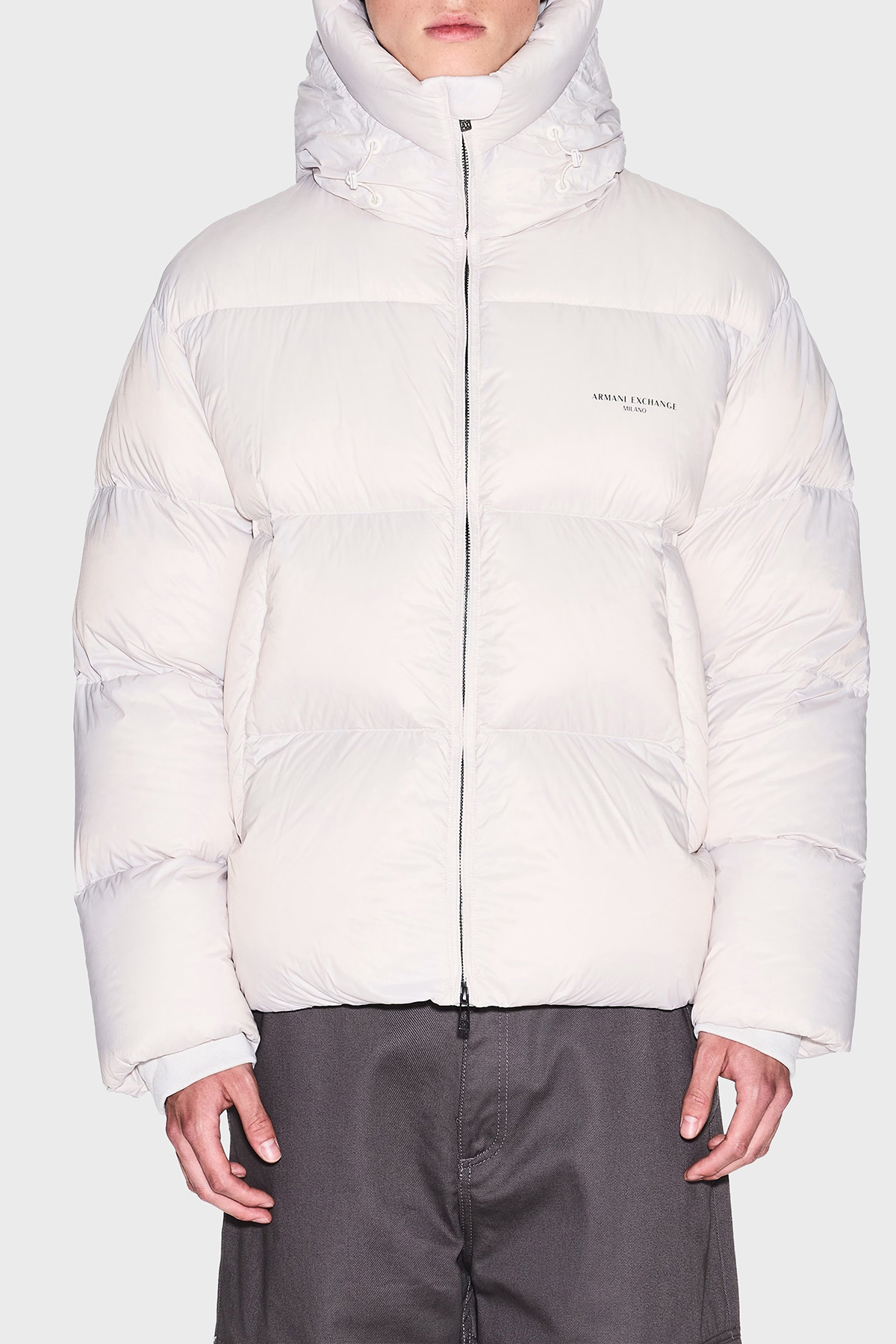Armani Exchange Regular Fit Kapüşonlu Dik Yaka Kapitoneli Şişme Erkek Mont XM001115 AF16589 U1013 PUDRA