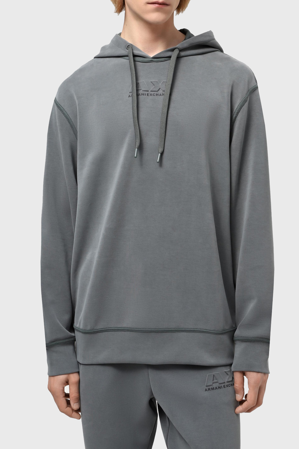 Armani Exchange Regular Fit Kapüşonlu Erkek Sweat 3DZMAB ZJUBZ 1839 HAKİ