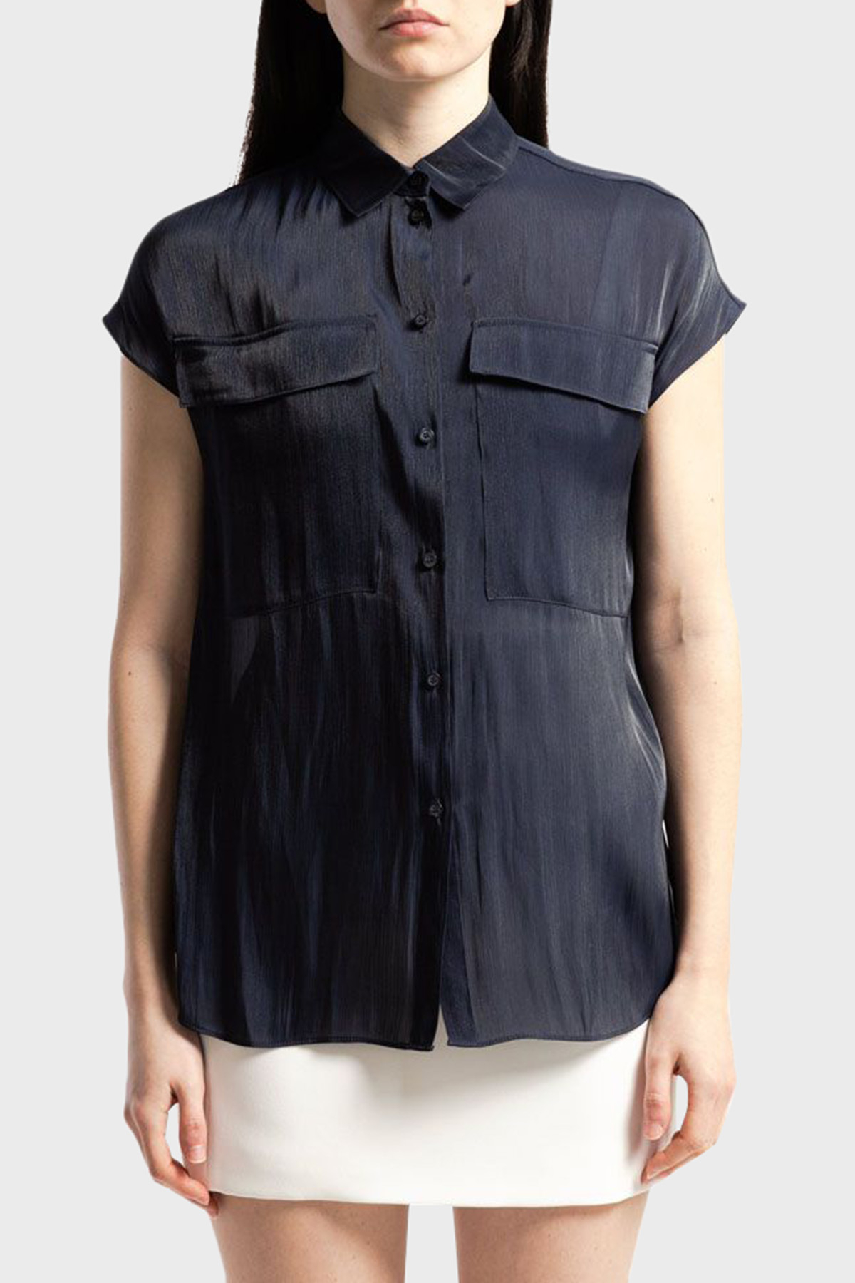 Armani Exchange Regular Fit Kısa Kollu Kadın Gömlek 3DYC19 YNUUZ 1593 LACİVERT