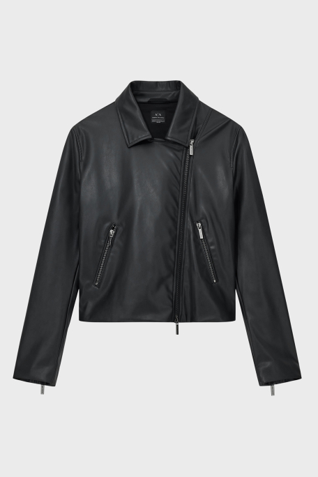 Armani Exchange ファー付きライダースジャケット armani-exchange-slim-fit-apas-