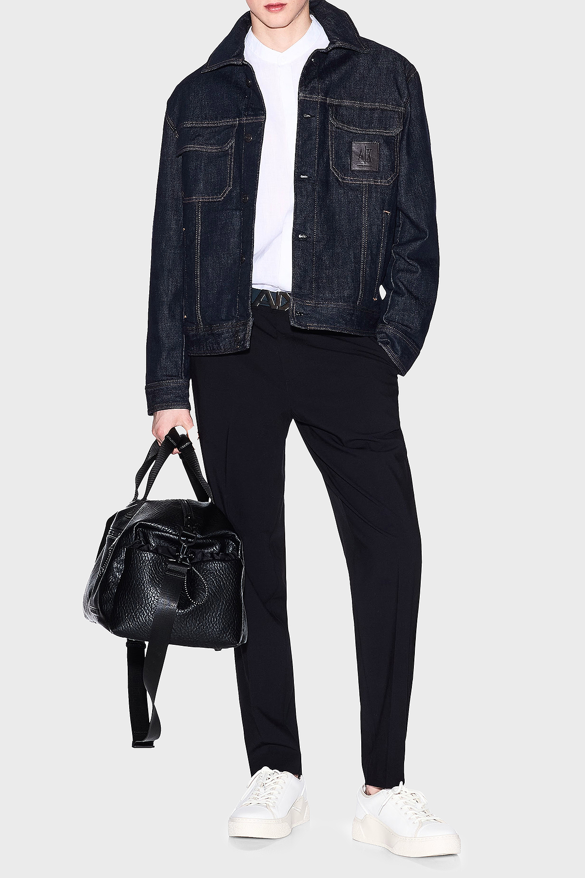 Armani Exchange Slim Fit Normal Bel Düz Paça Kumaş Erkek Pantolon XM000346 AF10897 UC001 SİYAH