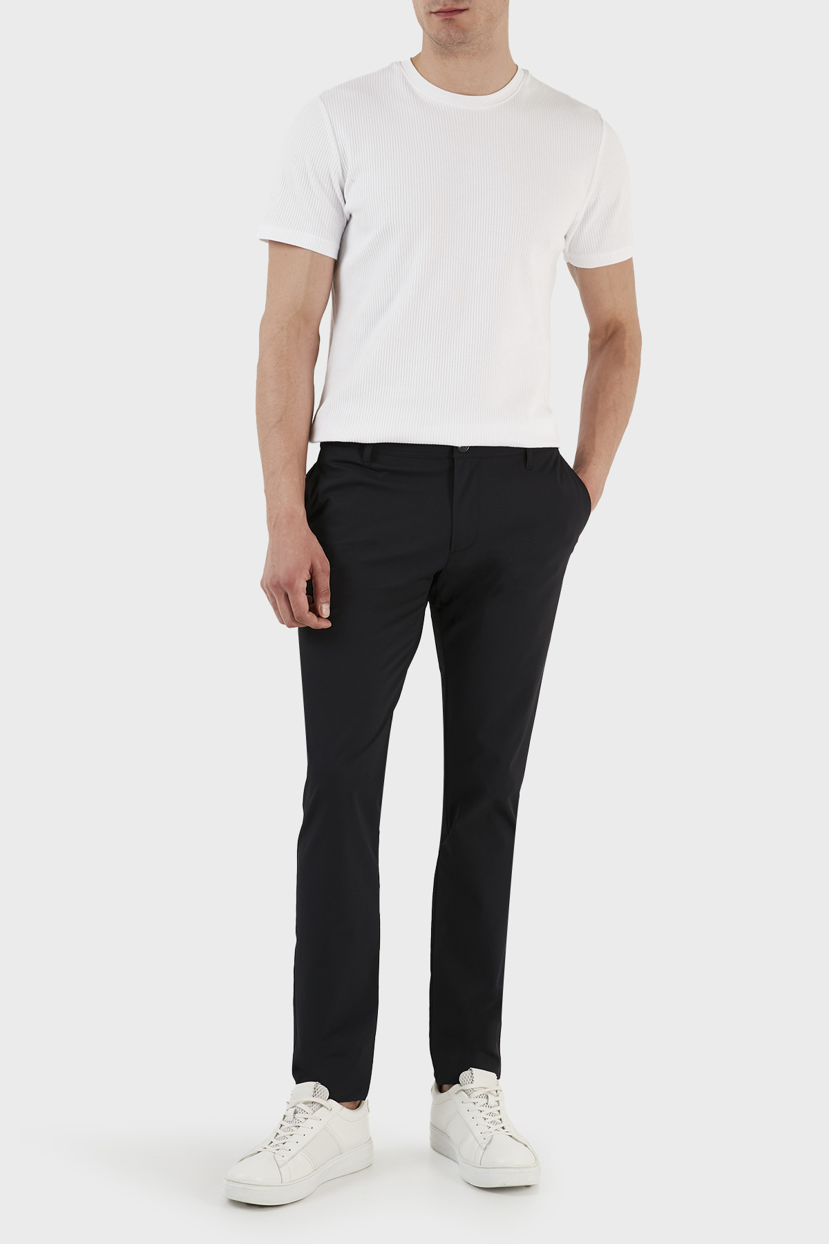 Armani Exchange Slim Fit Orta Bel Dar Paça Erkek Pantolon 8NZP49 ZNYZZ 1583 LACİVERT