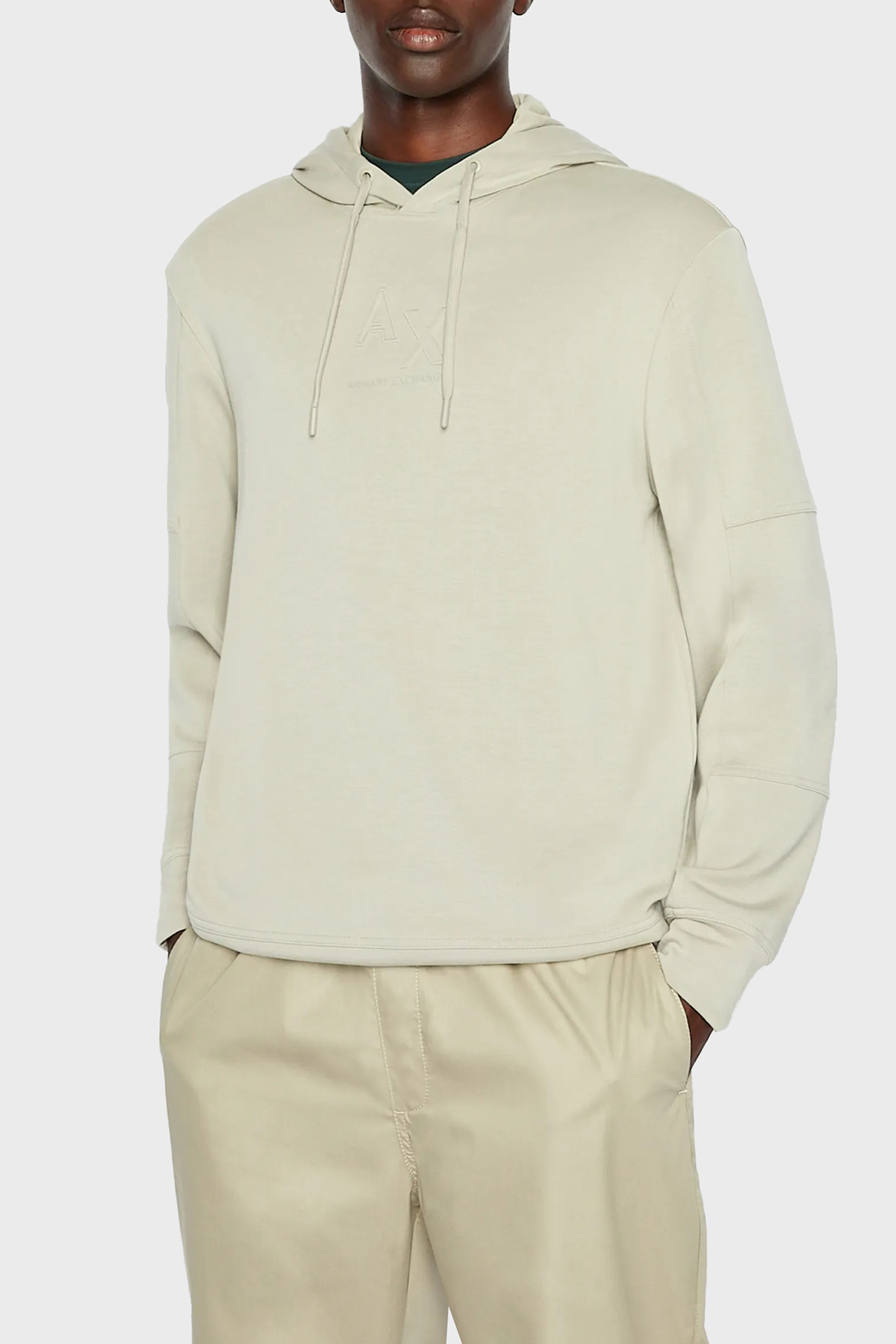 Armani Exchange Streç İnterlok Kapüşonlu Regular Fit Erkek Sweat 3RZMHE ZJZDZ 1940 YEŞİL