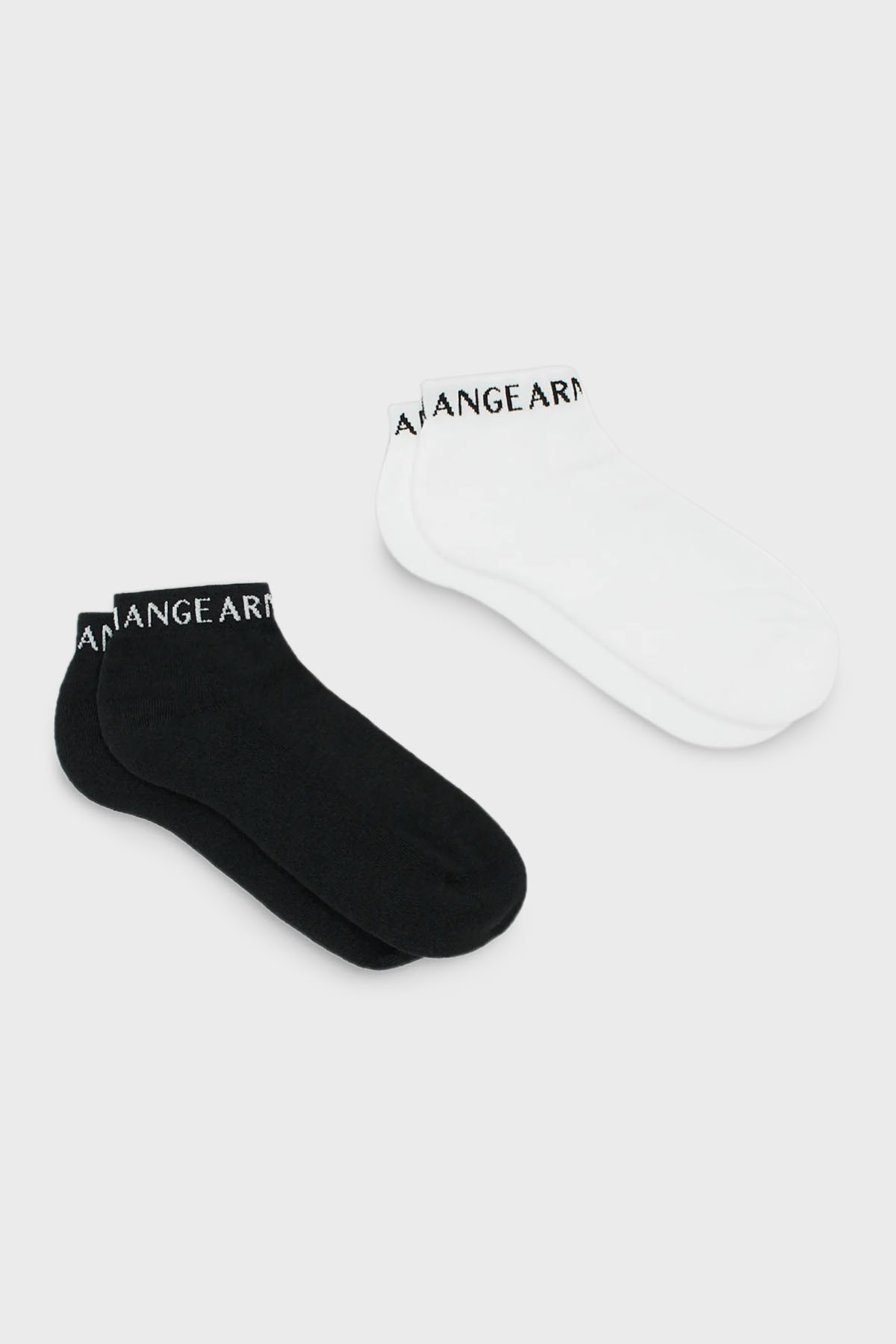 Armani Exchange Streç Pamuklu 2 Pack Erkek Çorap 956013 CC406 54510 SİYAH-BEYAZ