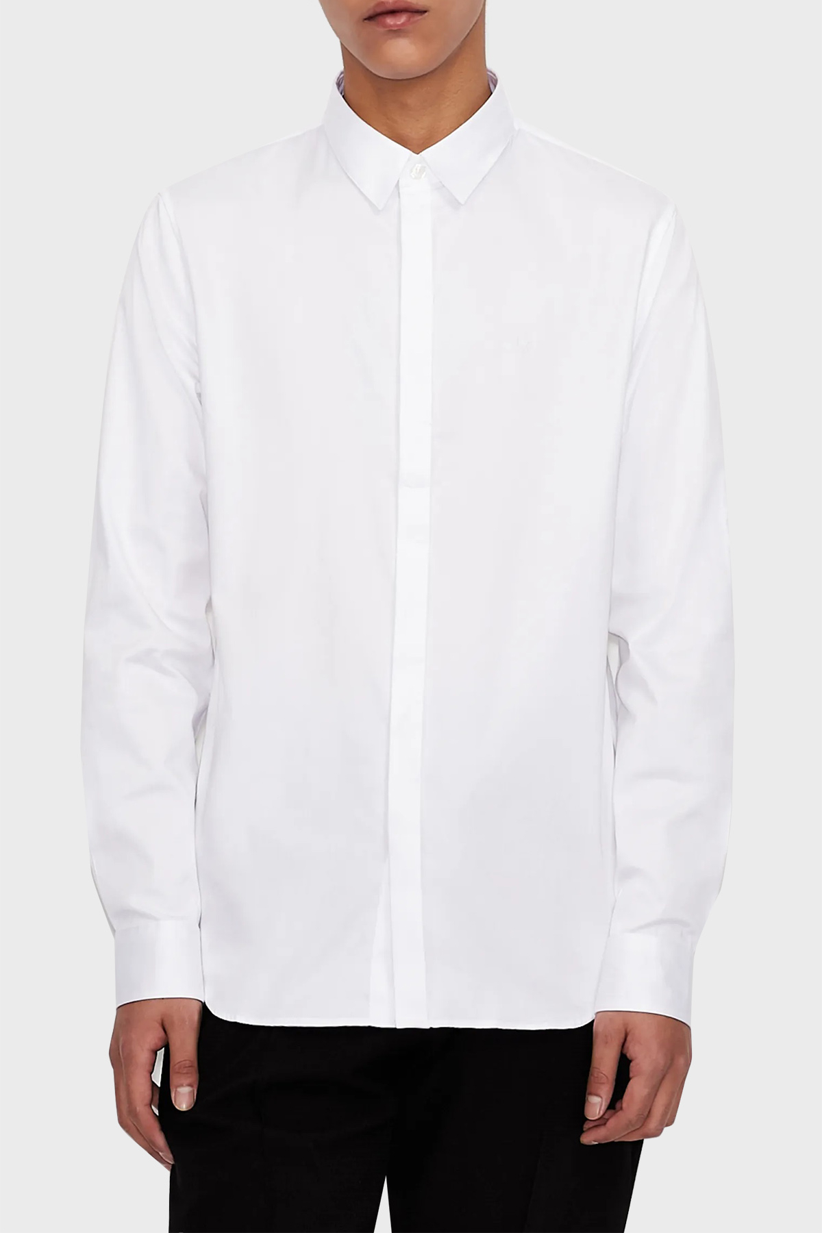 Armani Exchange Streç Pamuklu Slim Fit Erkek Gömlek 8NZCBD ZN10Z 0113 BEYAZ
