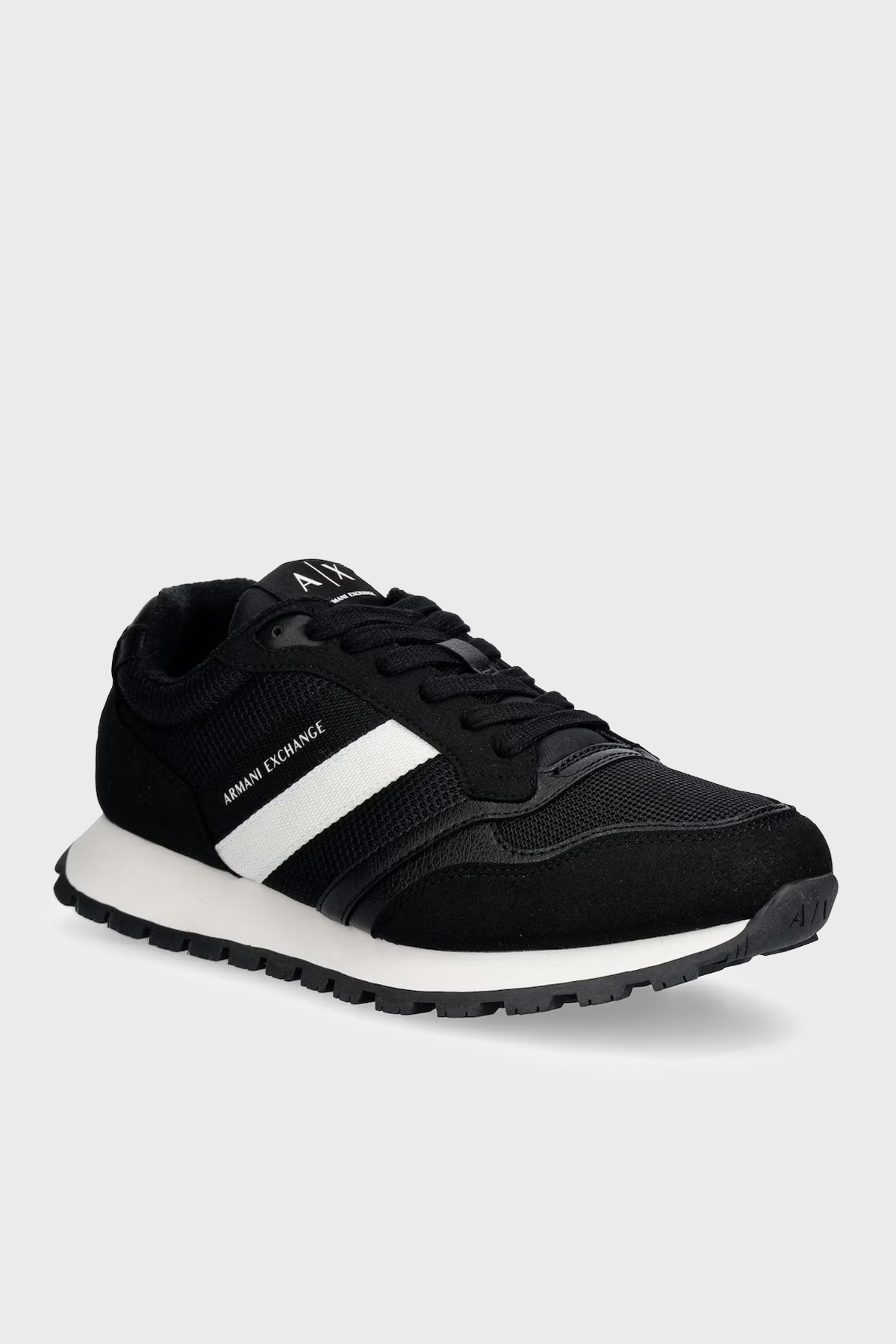 Armani Exchange Süet Logolu Sneaker Erkek Ayakkabı XM002690 AF22926 MZ715 SİYAH