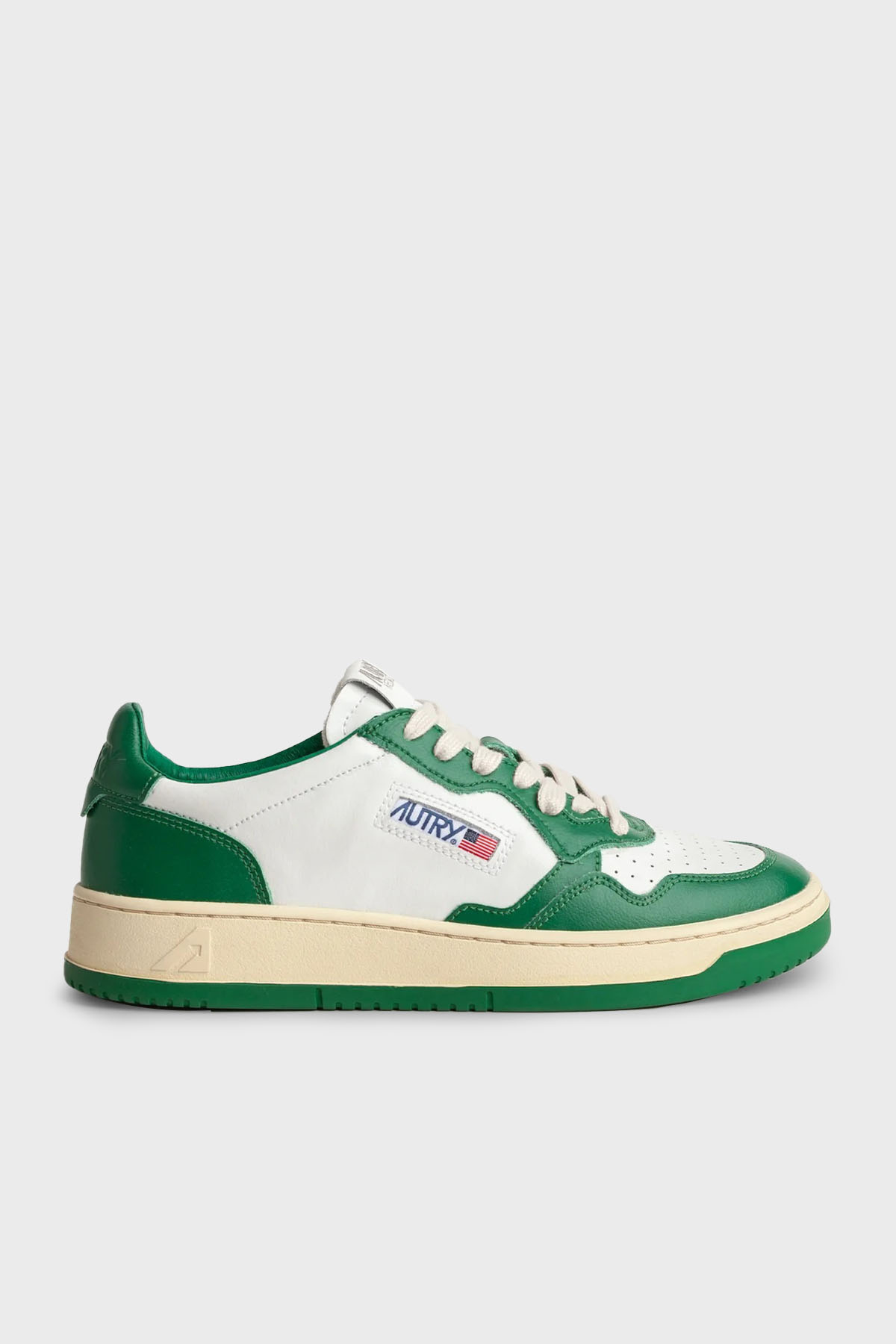 Autry Medalist Hakiki Deri Sneaker Kadın Ayakkabı AULW-WB03 BEYAZ-YEŞİL