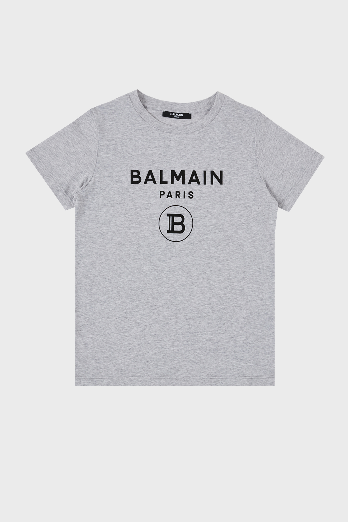 Balmain Pamuklu Bisiklet Yaka Çocuk T Shirt 6M8701 MX030 905NE GRİ
