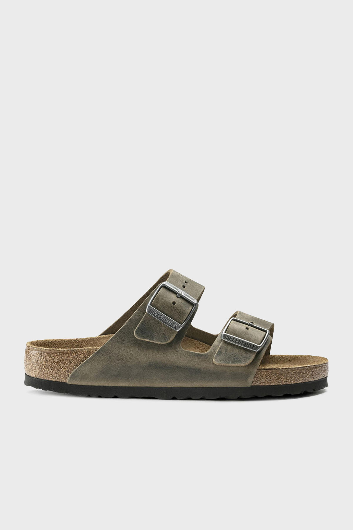 Birkenstock Arizona Sfb Deri Çift Bantlı Unisex Terlik 1019377 KOYU HAKİ