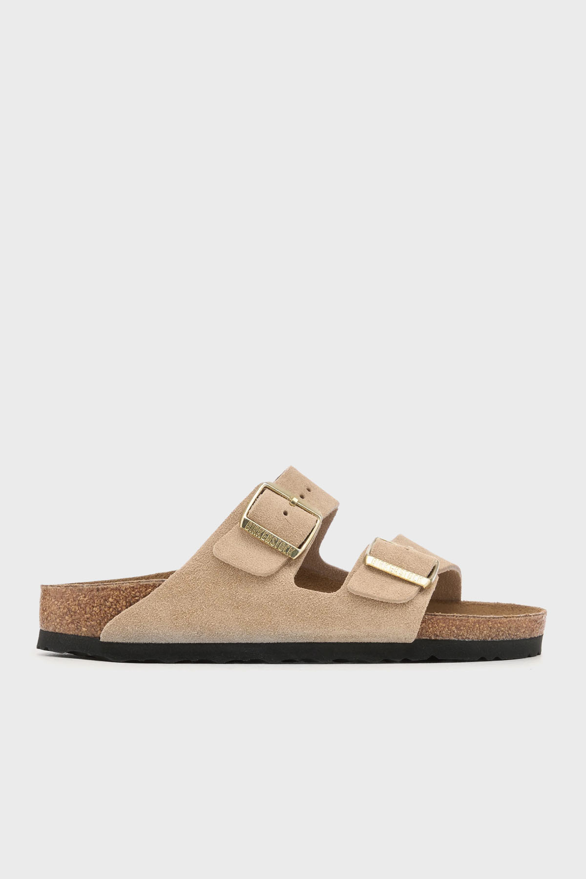 Birkenstock Arizona Vl Çift Bantlı Süet Kadın Terlik 1029260 BEJ