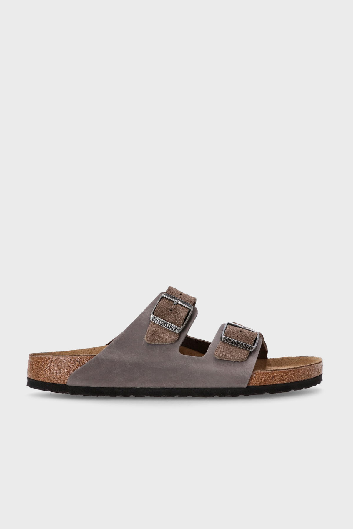 Birkenstock Arizona Vl Leoı Çift Bantlı Süet Erkek Terlik 1029167 Gri-Kahve
