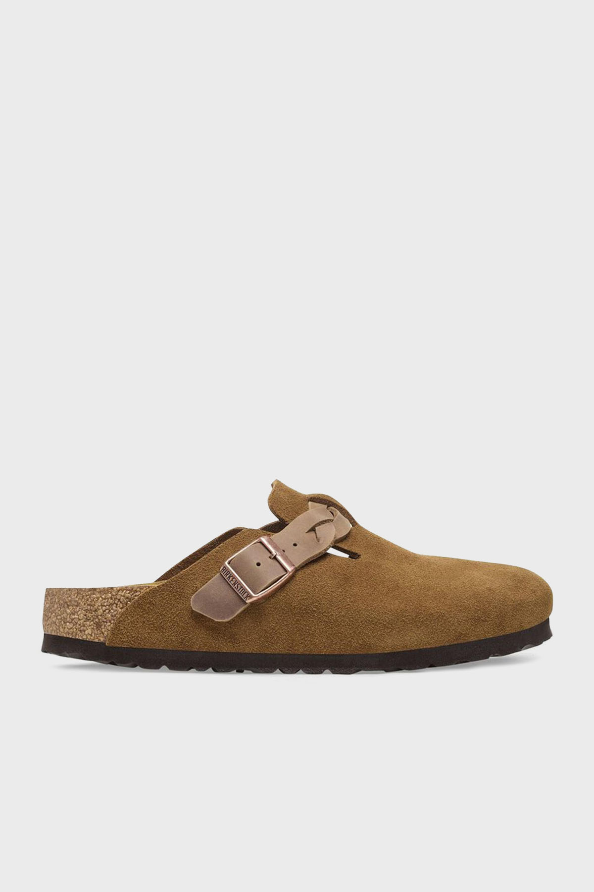 Birkenstock Boston Braided Kemer Detaylı Süet Kadın Terlik 1026713 VİZON