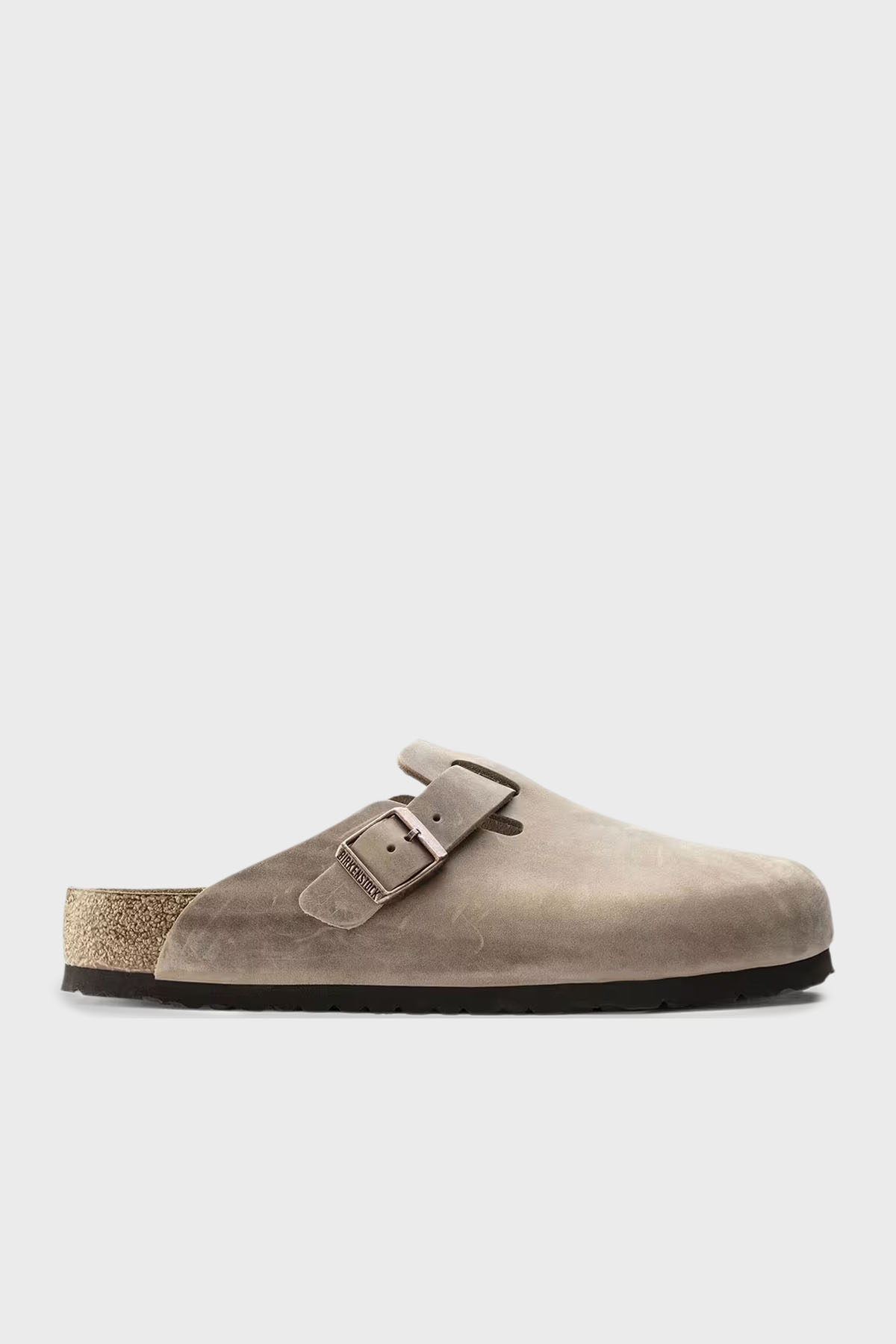 Birkenstock Boston Deri Kemer Detaylı Kapalı Unisex Terlik 1019484 AÇIK KAHVE