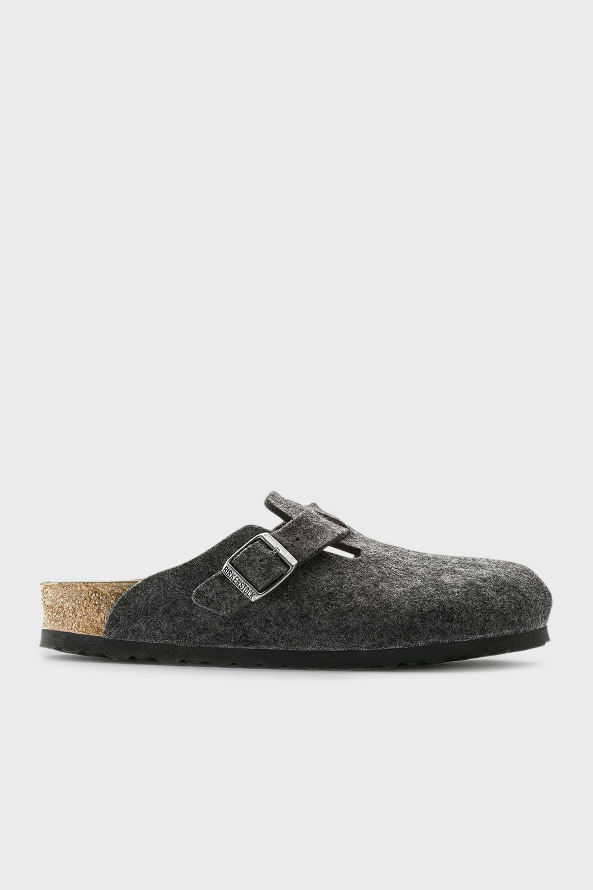 Birkenstock Boston Deri Kemer Detaylı Kapalı Unisex Terlik 160373 ANTRASİT