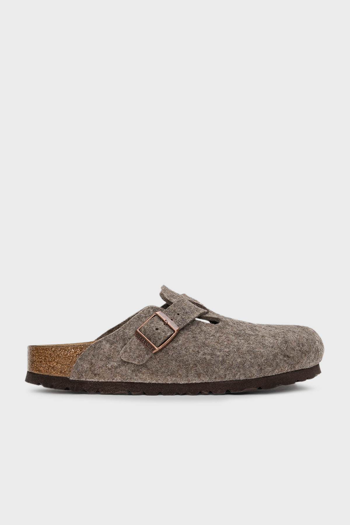 Birkenstock Boston Deri Kemer Detaylı Kapalı Unisex Terlik 160583 KAHVE