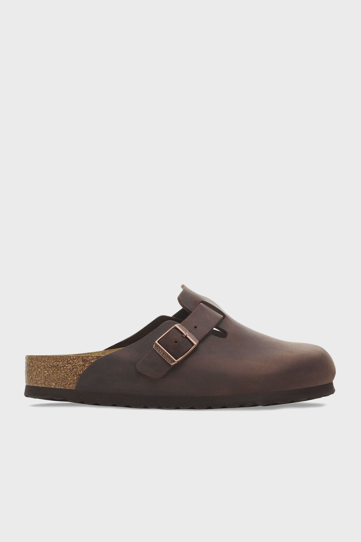 Birkenstock Boston Deri Kemer Detaylı Unisex Terlik 159713 KOYU KAHVE