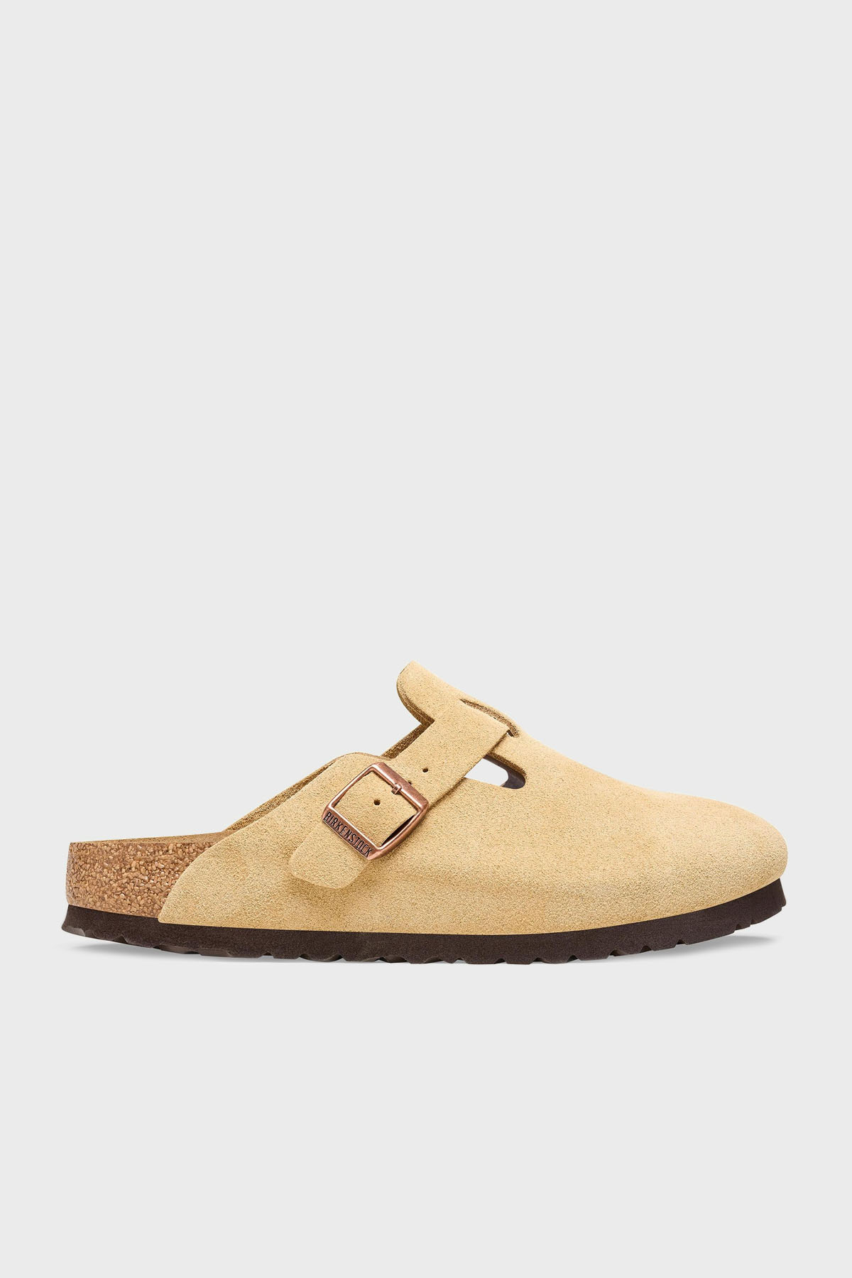 Birkenstock Boston Vl Kemer Detaylı Süet Unisex Terlik 1026164 BEJ