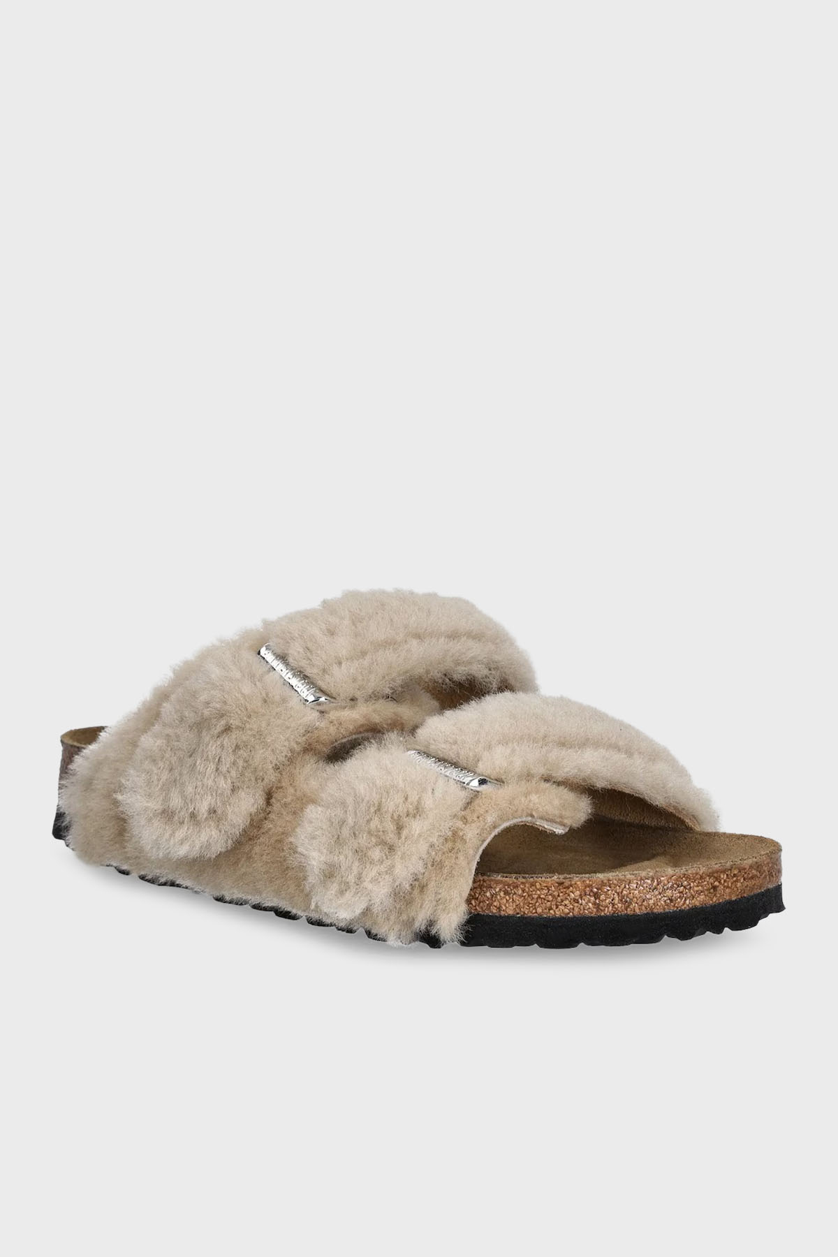 Birkenstock Yünlü Bantlı Unisex Terlik 01030275 BEJ