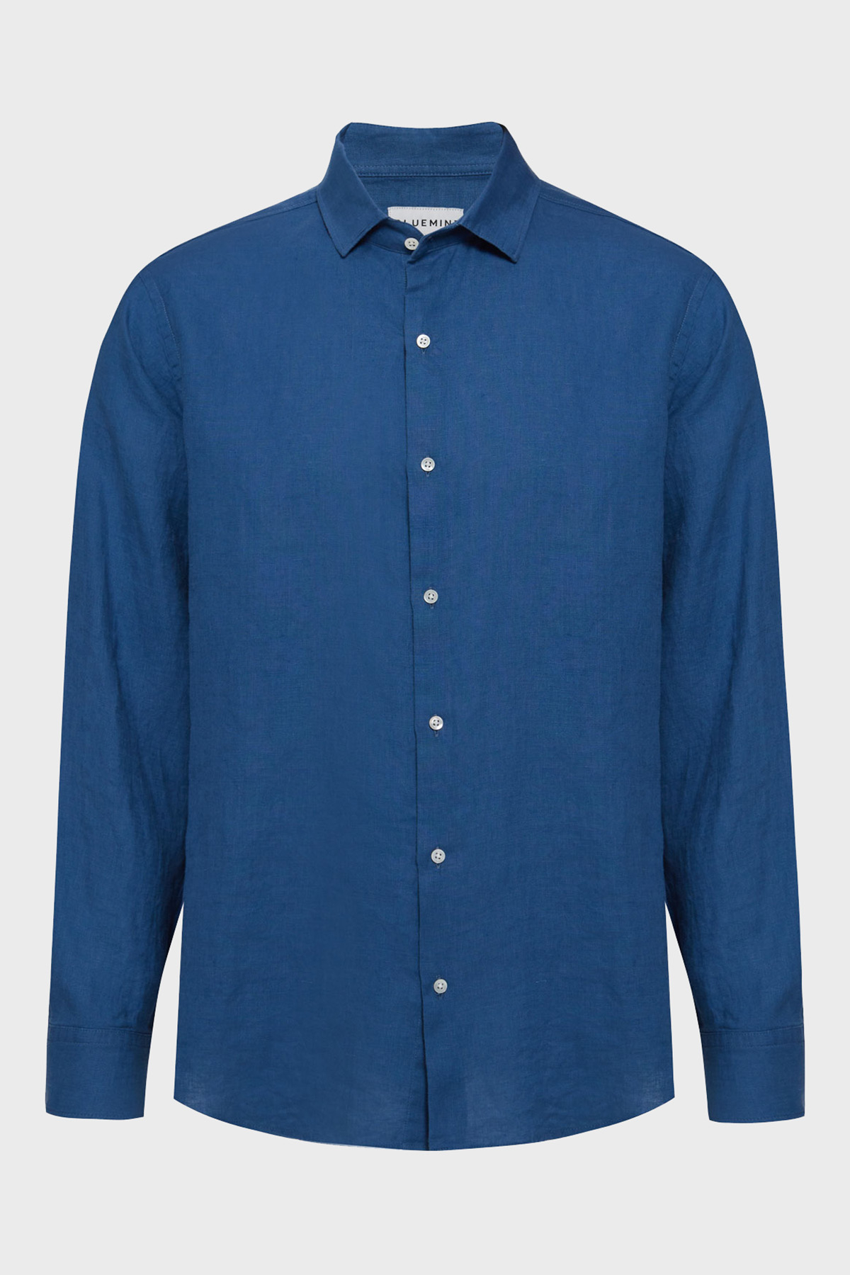 Bluemint % 100 Keten Comfort Fit Düz Yaka Erkek Gömlek BM25002092MS 1173 LACİVERT