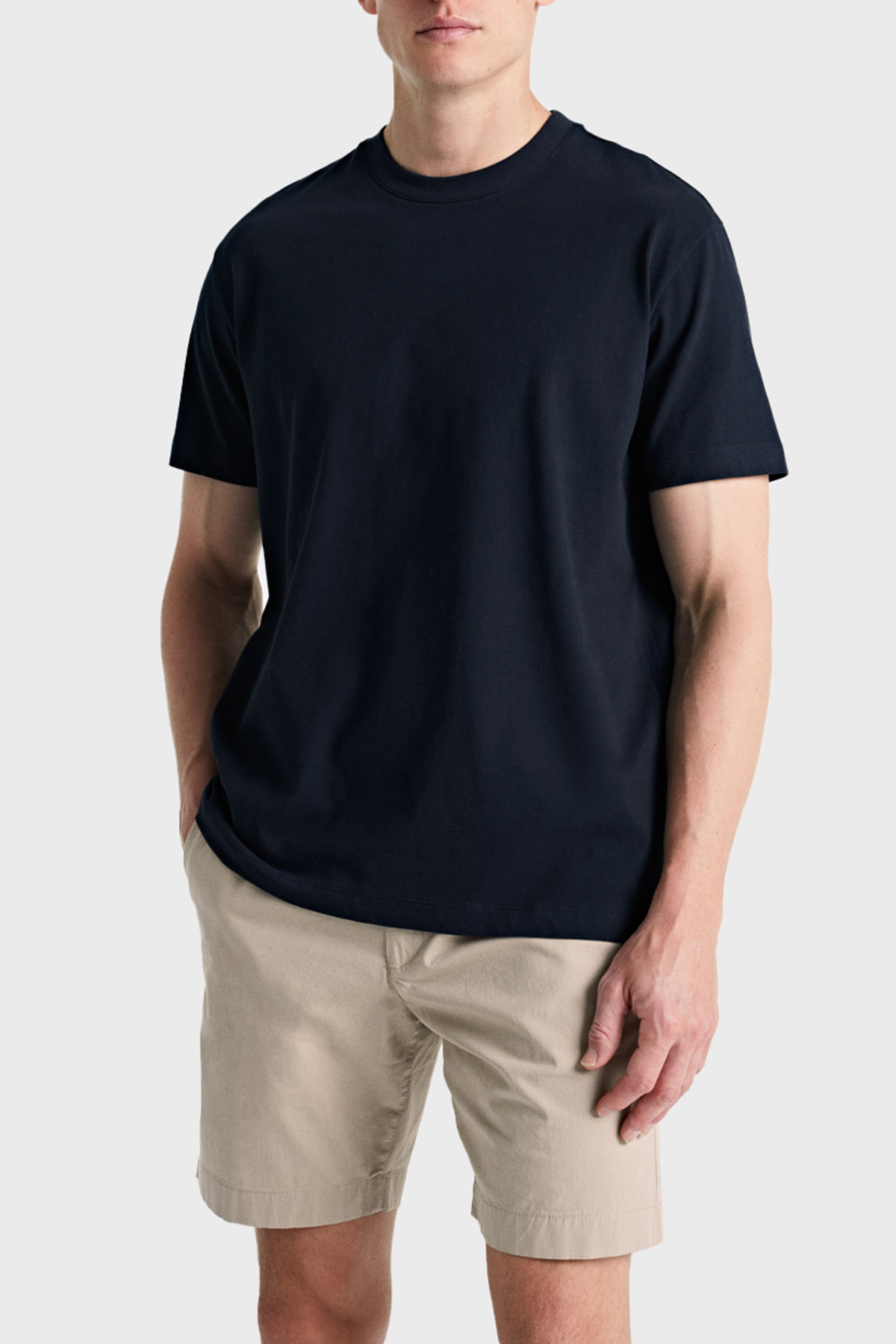 Bluemint % 100 Pamuk Comfort Fit Bisiklet Yaka Erkek T Shirt BM25001389MS 155 KOYU LACİVERT