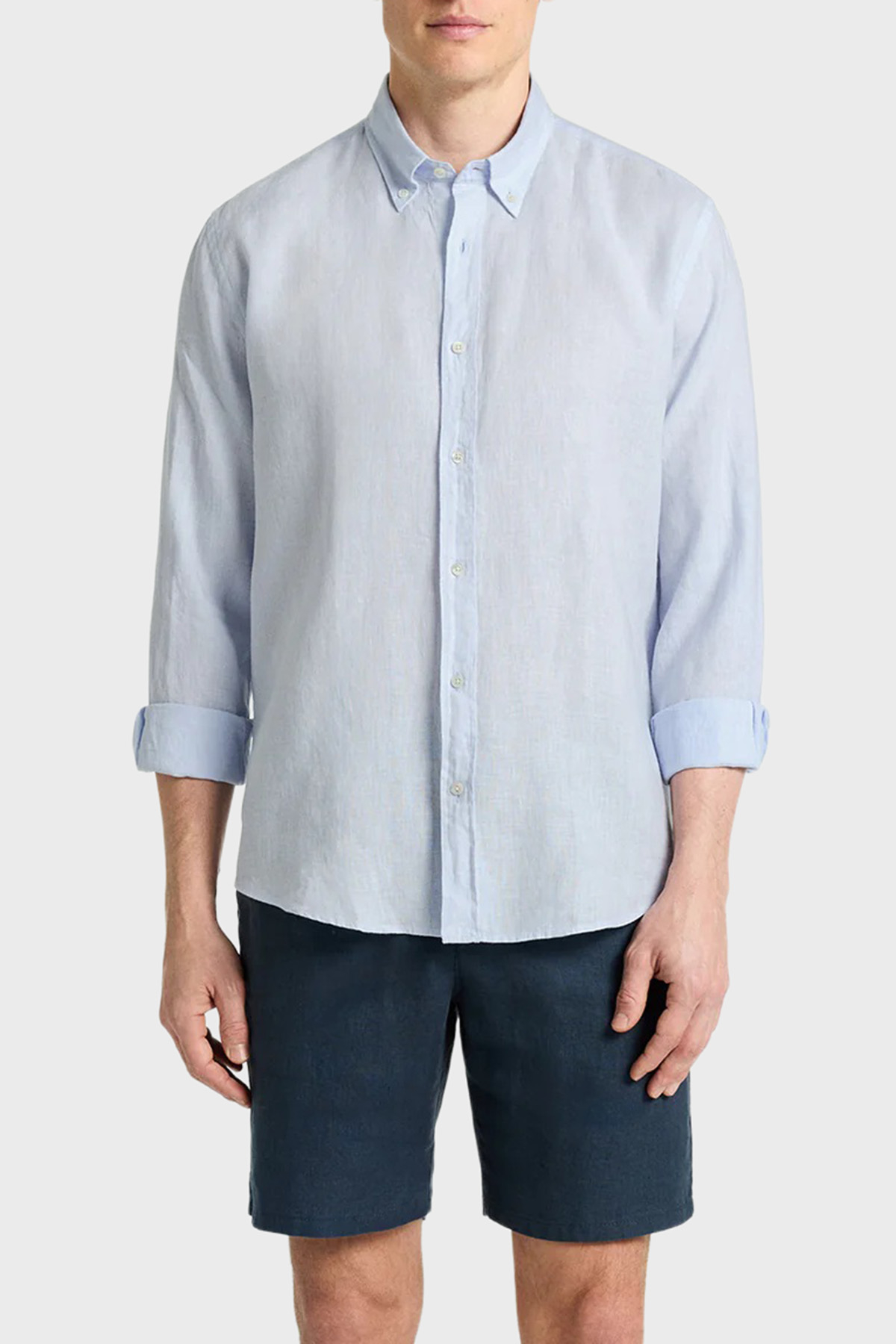 Bluemint % 100 Pamuk Comfort Fit Klasik Yaka Uzun Kollu Erkek Gömlek MARTIN1 209 MAVİ