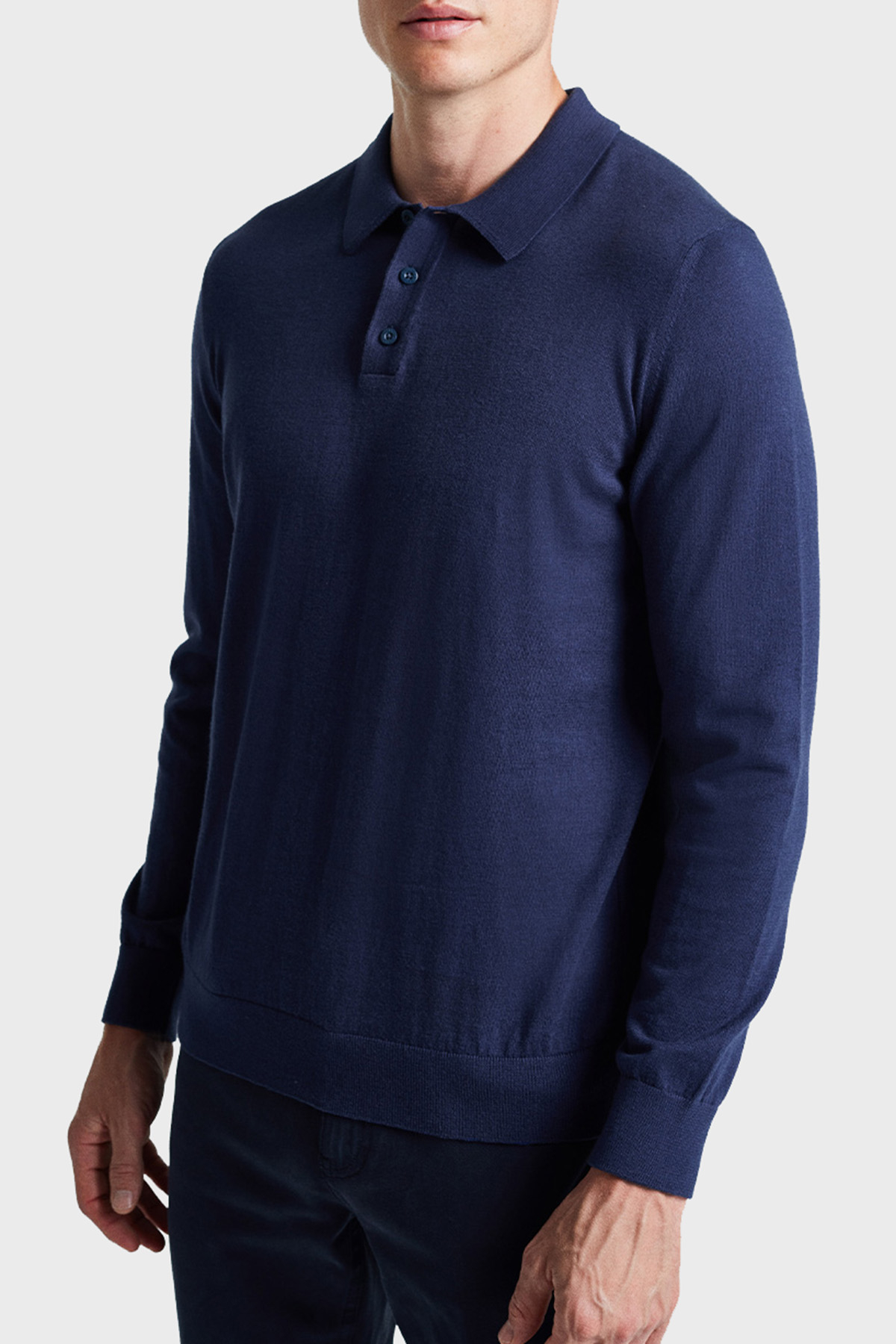 Bluemint % 100 Pamuklu Regular Fit Polo Yaka Erkek Triko BM24020102MW 313 İNDİGO