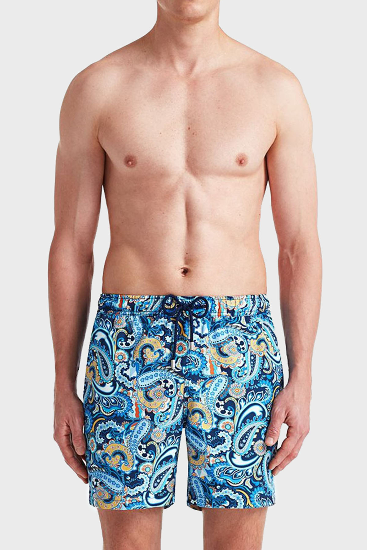 Bluemint Arthus Regular Fit Deniz Şortu Hızlı Kuruyan Erkek Mayo Short BM23003011MS 893 MAVİ-SARI