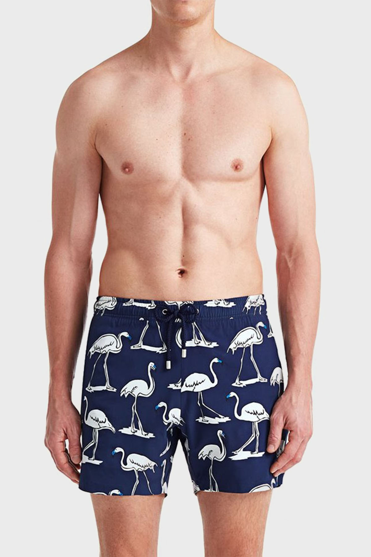 Bluemint Arthus Stretch Regular Fit Deniz Şortu Hızlı Kuruyan Erkek Mayo Short BM23003131MS 935 LACİVERT-BEYAZ