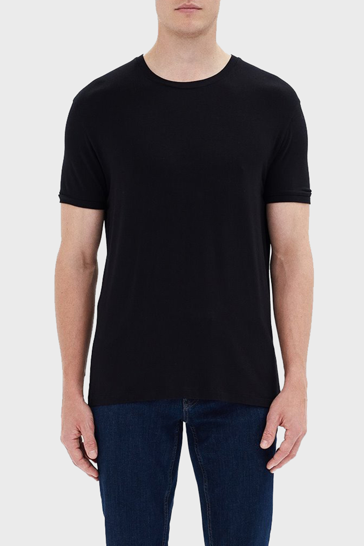 Bluemint Atıl Streç Pamuklu Fitted Basic Erkek T Shirt BM23001056MS 111 SİYAH