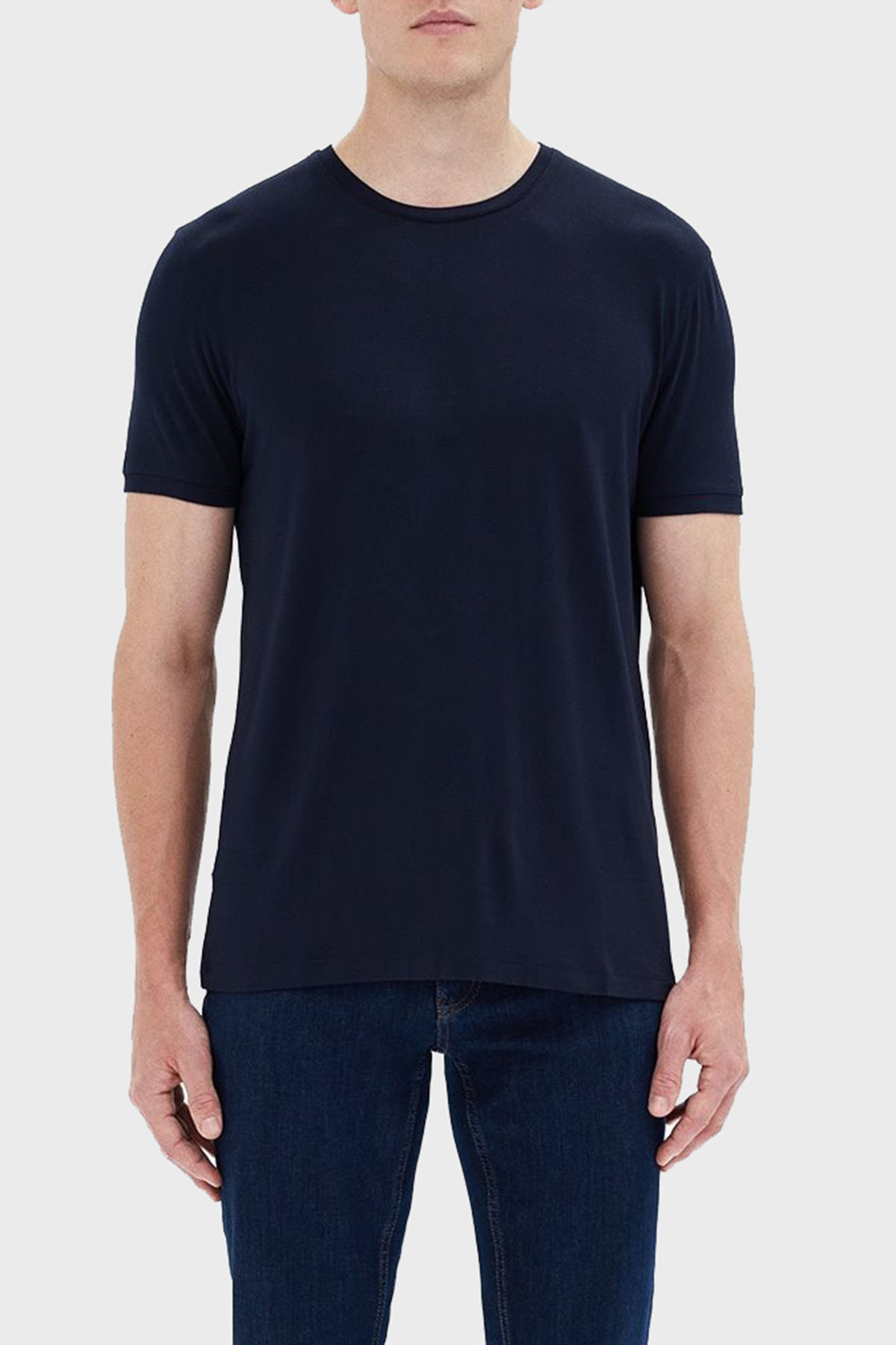 Bluemint Atıl Streç Pamuklu Fitted Basic Erkek T Shirt BM23001056MS 167 LACİVERT