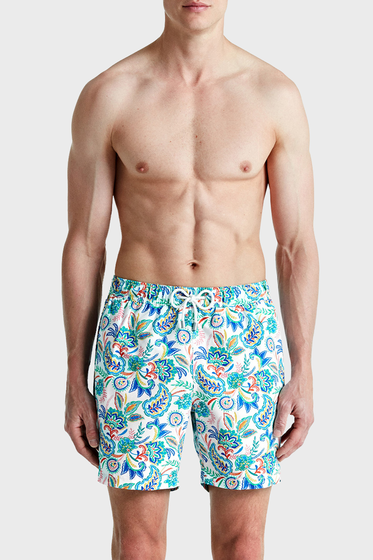 Bluemint Cepli Deniz Şortu Hızlı Kuruyan Erkek Mayo Short BM24003011MS 1049 BEYAZ