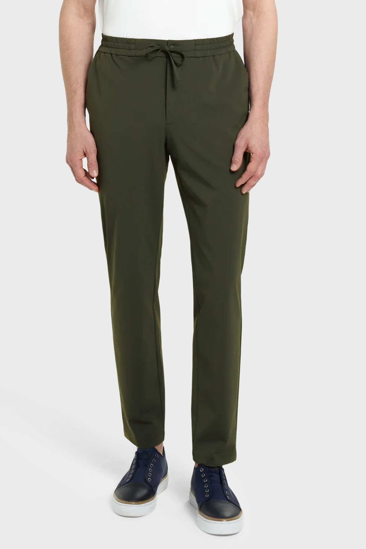 Bluemint Comfort Fit Normal Bel Daralan Paça Erkek Pantolon TRAVELTECH 123 HAKİ