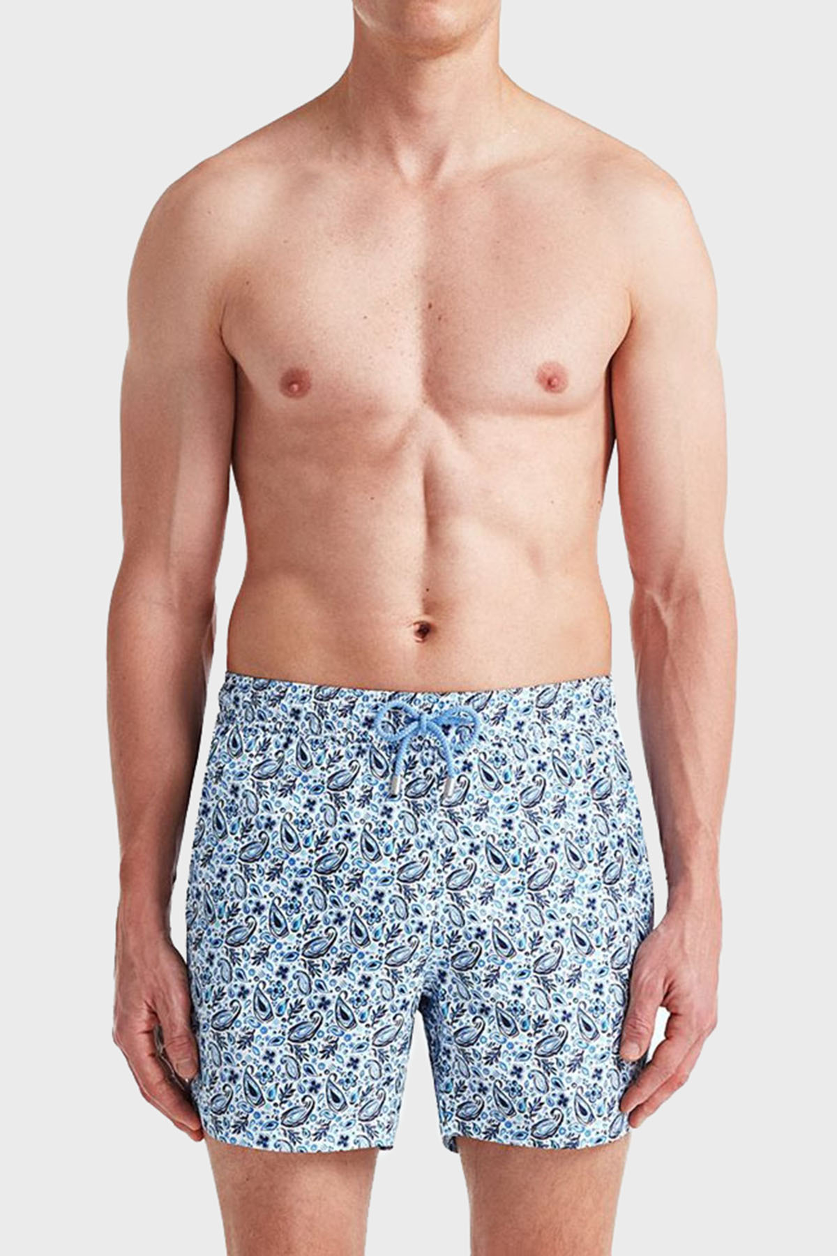 Bluemint Logan Cepli Deniz Şortu Hızlı Kuruyan Erkek Mayo Short BM23003013MS 820 AÇIK MAVİ