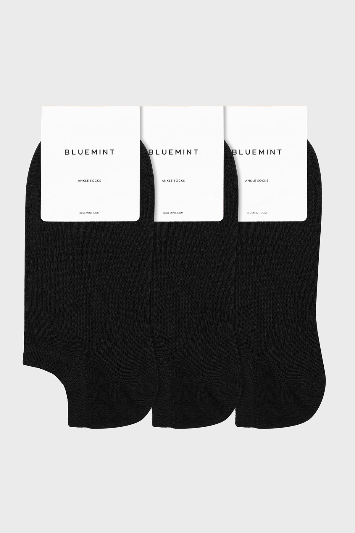 Bluemint Logolu Streç Pamuklu Kısa Erkek Çorap BM250232624A 111 SİYAH