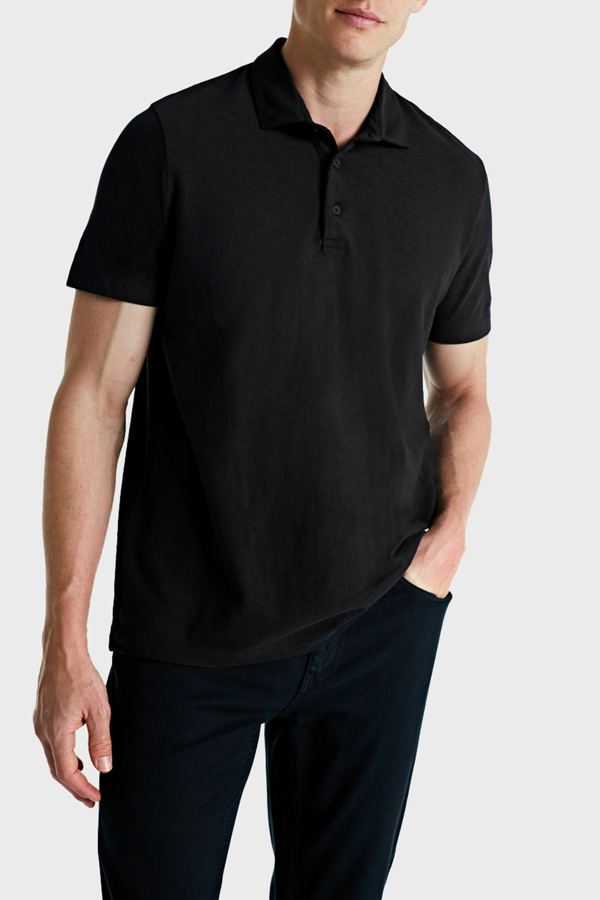 Bluemint Pamuklu Comfort Fit Düğmeli Erkek Polo Yaka T Shirt BM25007304MS 111 SİYAH