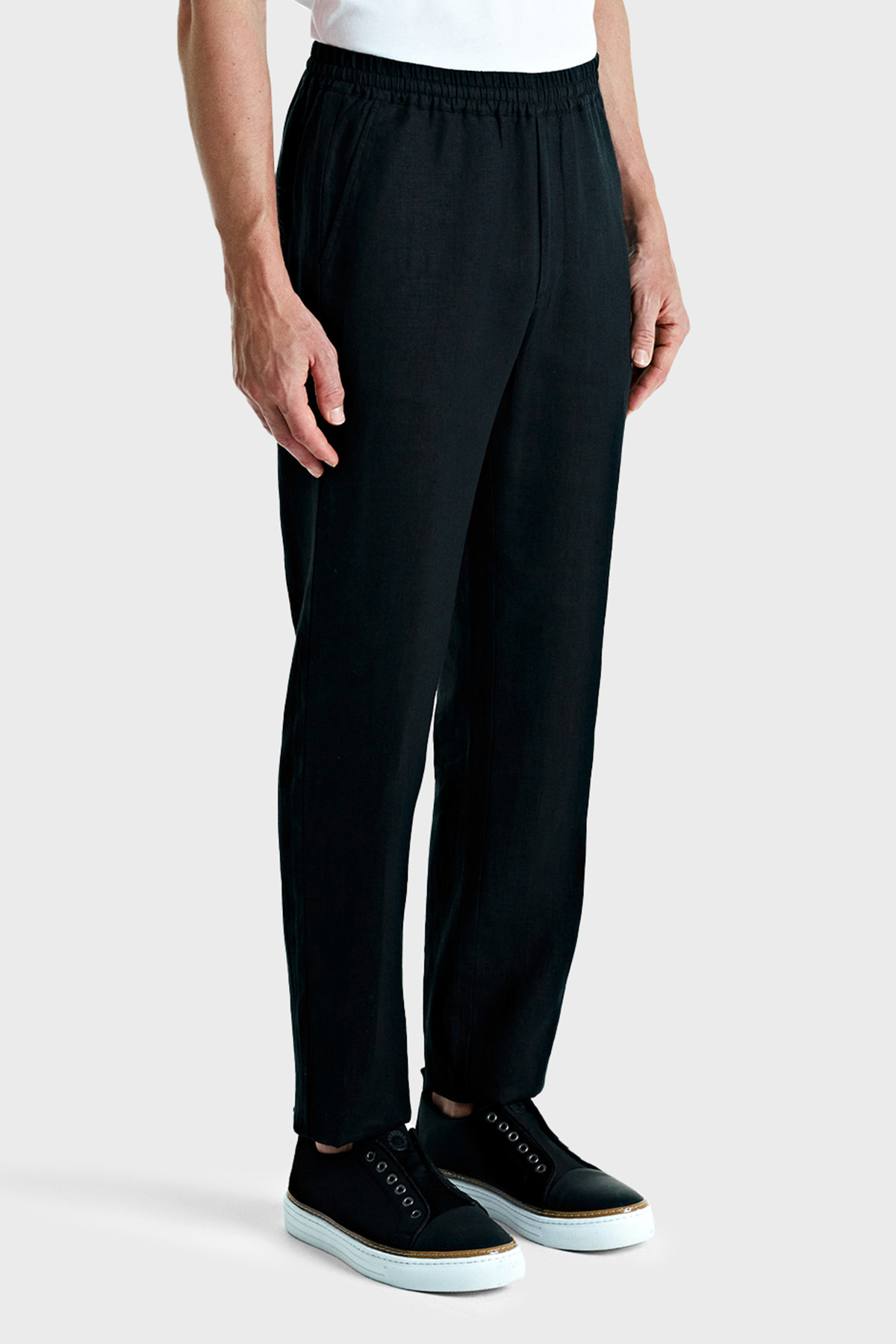 Bluemint Pamuklu Comfort Fit Lastikli Bel Daralan Paça Erkek Pantolon BM25009296M S11 SİYAH