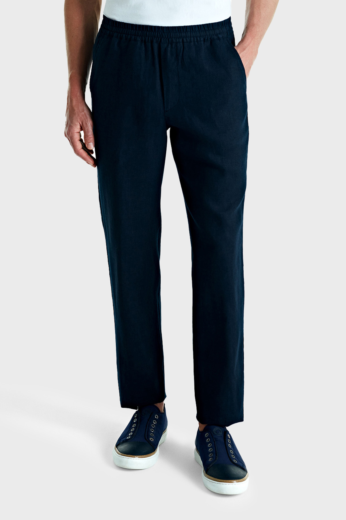 Bluemint Pamuklu Comfort Fit Lastikli Bel Daralan Paça Erkek Pantolon BM25009296MS 155 KOYU LACİVERT