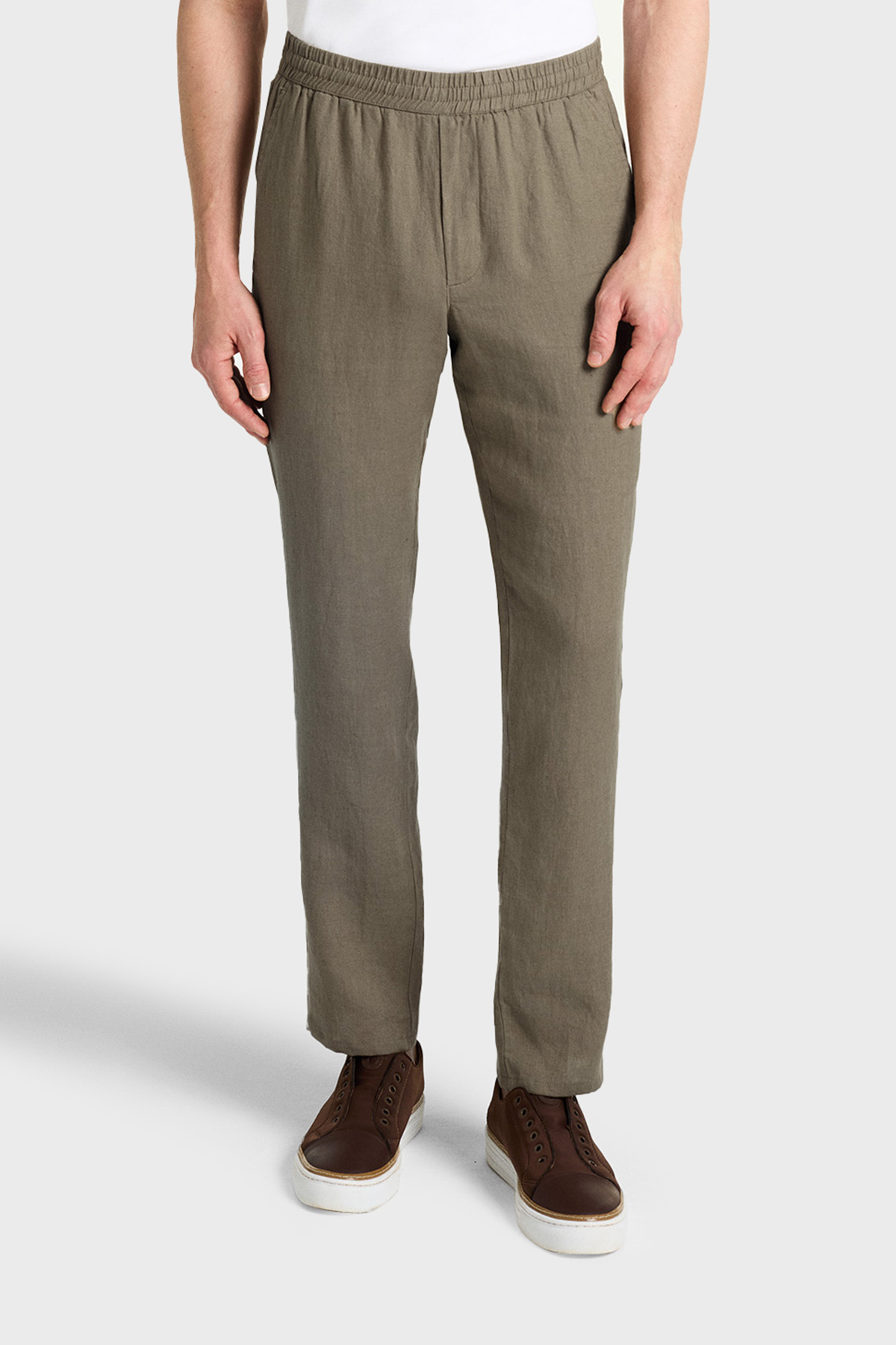 Bluemint Pamuklu Comfort Fit Lastikli Bel Daralan Paça Erkek Pantolon BM25009296MS 836 AÇIK HAKİ