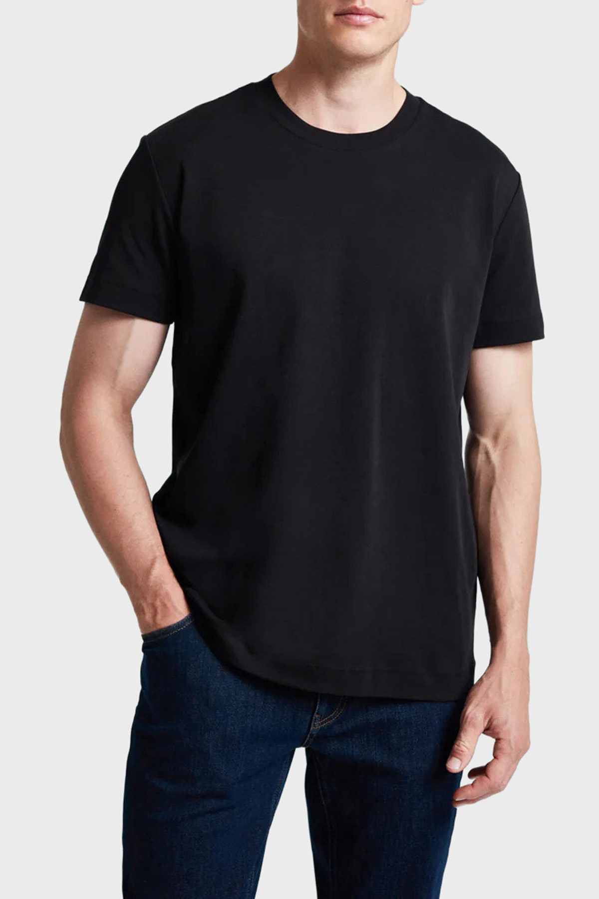 Bluemint Pamuklu Relaxed Fit Bisiklet Yaka Erkek T Shirt NOLAN 111 SİYAH